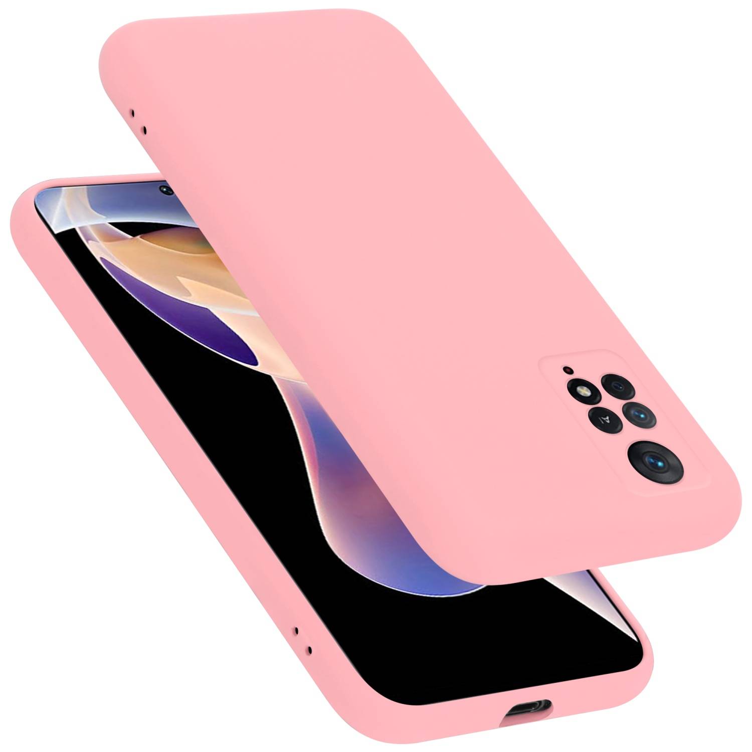 Cadorabo Schutzhülle für Xiaomi RedMi NOTE 11 PRO 4G / 5G Hülle in Rosa Handyhülle Case Cover TPU Etui