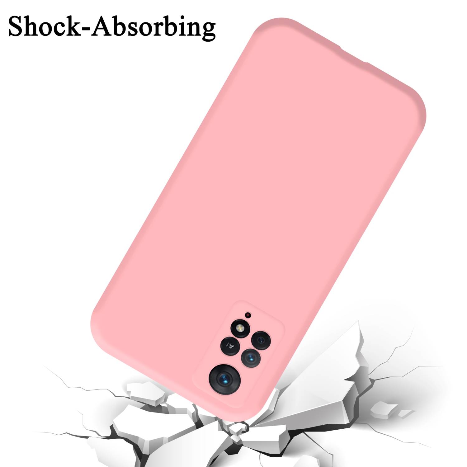 Cadorabo Schutzhülle für Xiaomi RedMi NOTE 11 PRO 4G / 5G Hülle in Rosa Handyhülle Case Cover TPU Etui