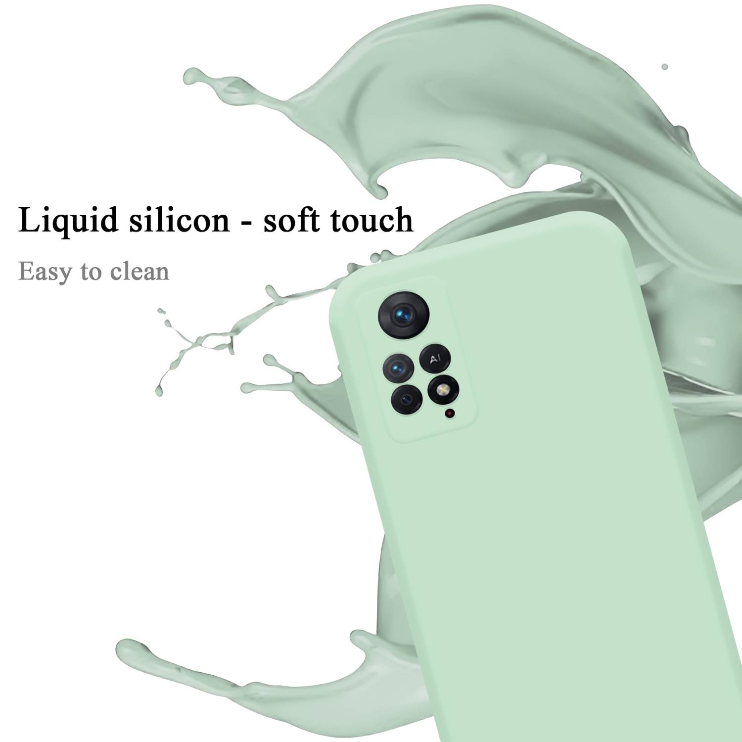 Cadorabo Schutzhülle für Xiaomi RedMi NOTE 11 PRO 4G / 5G Hülle in Grün Handyhülle Case Cover TPU Etui