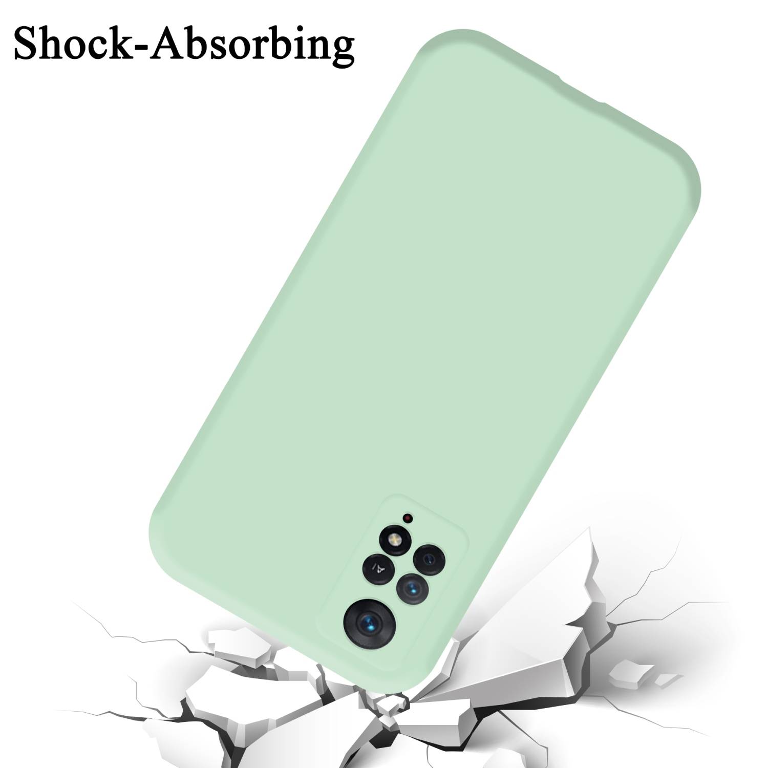 Cadorabo Schutzhülle für Xiaomi RedMi NOTE 11 PRO 4G / 5G Hülle in Grün Handyhülle Case Cover TPU Etui