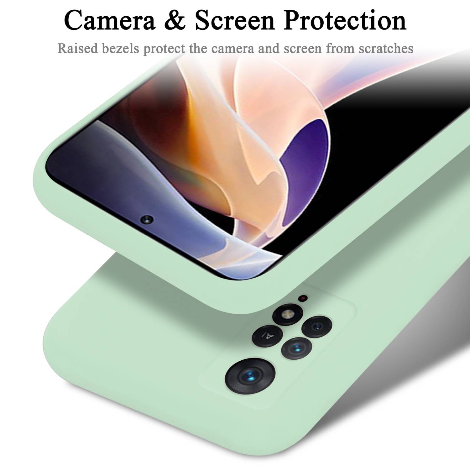 Cadorabo Schutzhülle für Xiaomi RedMi NOTE 11 PRO 4G / 5G Hülle in Grün Handyhülle Case Cover TPU Etui
