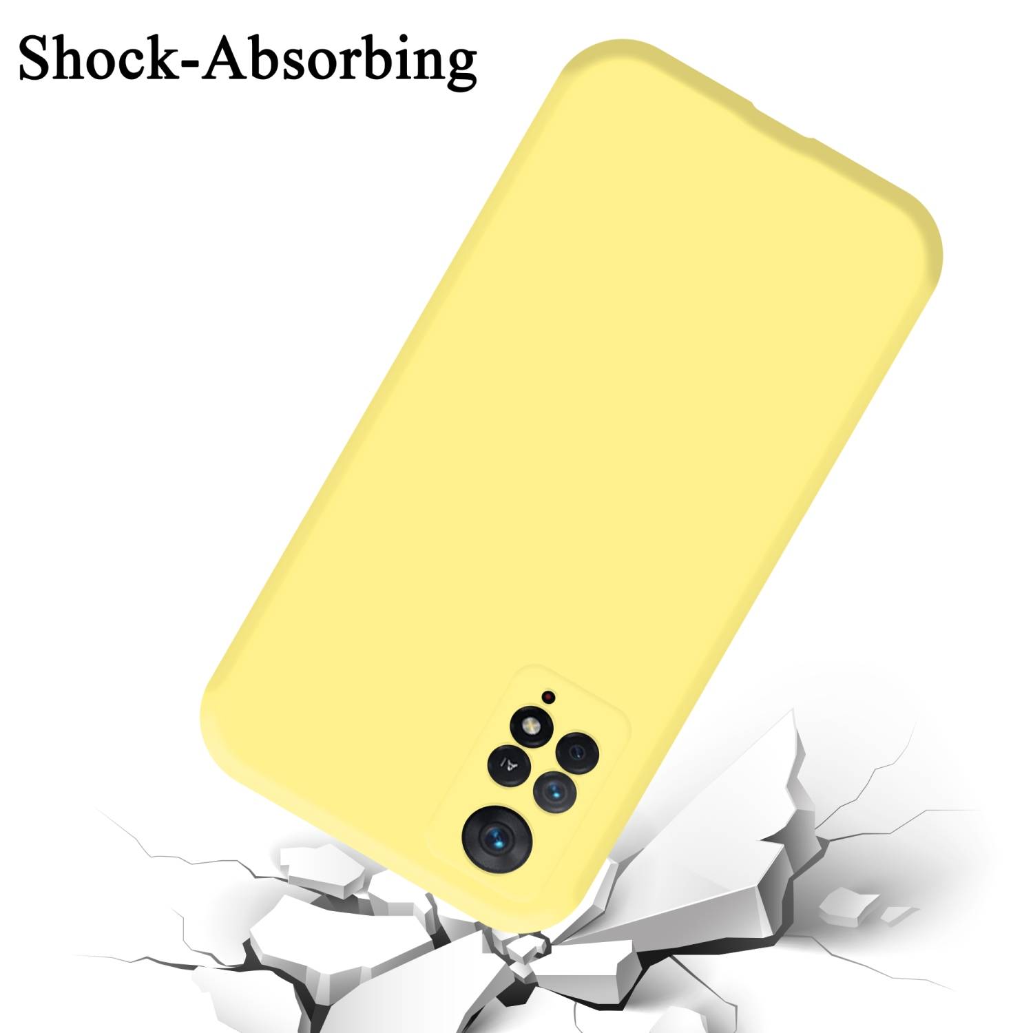 Cadorabo Schutzhülle für Xiaomi RedMi NOTE 11 PRO 4G / 5G Hülle in Gelb Handyhülle Case Cover TPU Etui