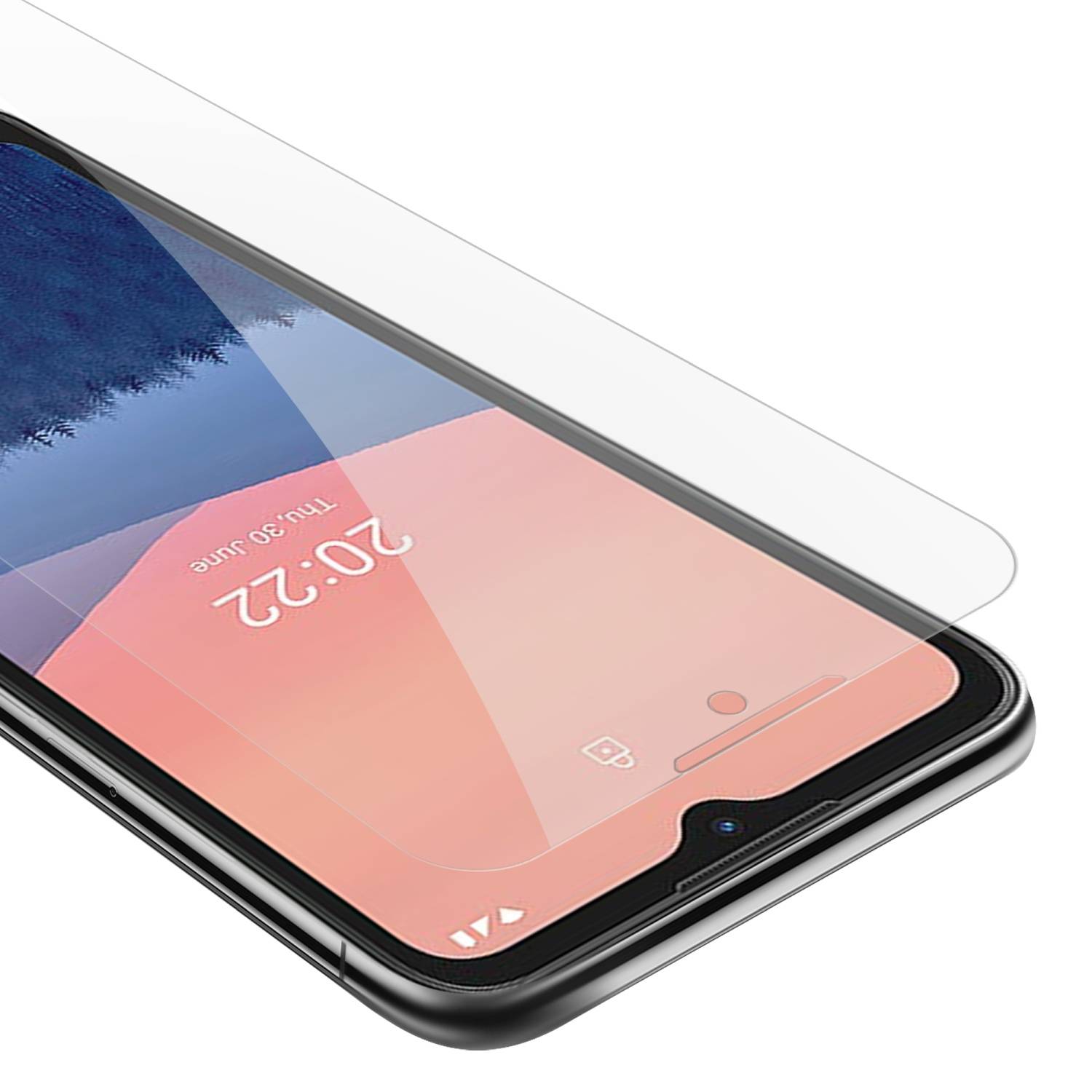 Cadorabo Panzer Folie für Nokia C21 Schutzfolie in Transparent Gehärtetes Tempered Display-Schutzglas