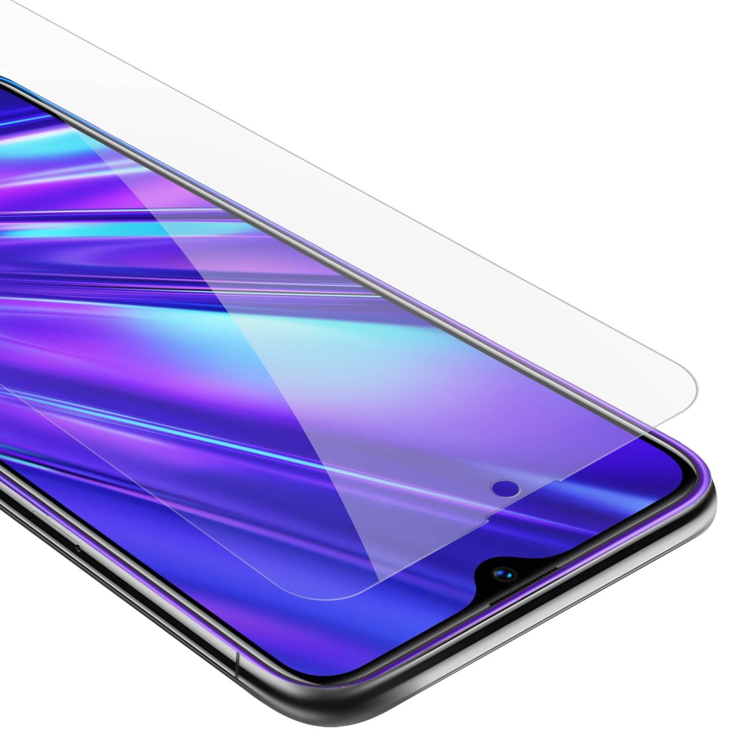 Cadorabo Panzer Folie für Realme 5 PRO / Realme Q Schutzfolie in Transparent Gehärtetes Tempered Display-Schutzglas