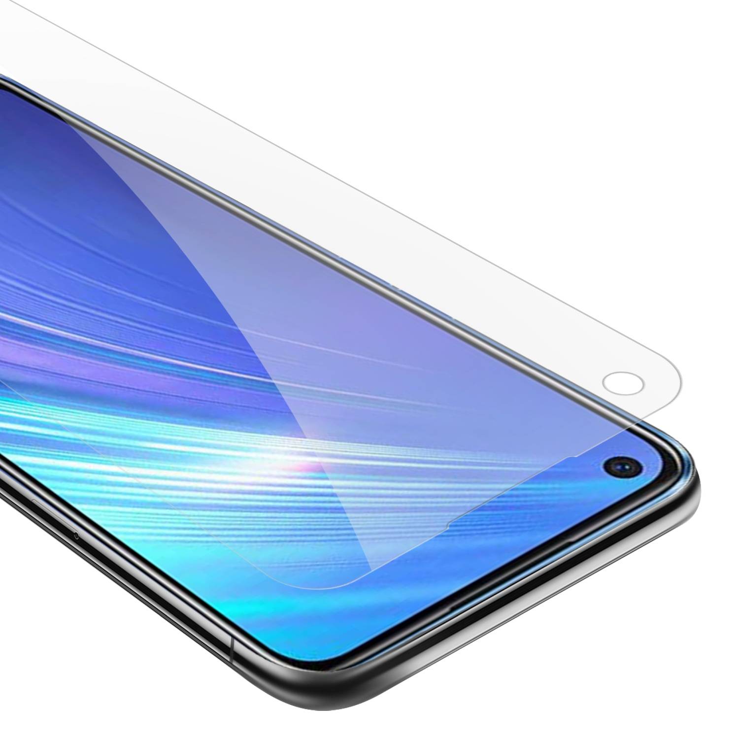 Cadorabo Panzer Folie für Realme 6 4G / 6s Schutzfolie in Transparent Gehärtetes Tempered Display-Schutzglas