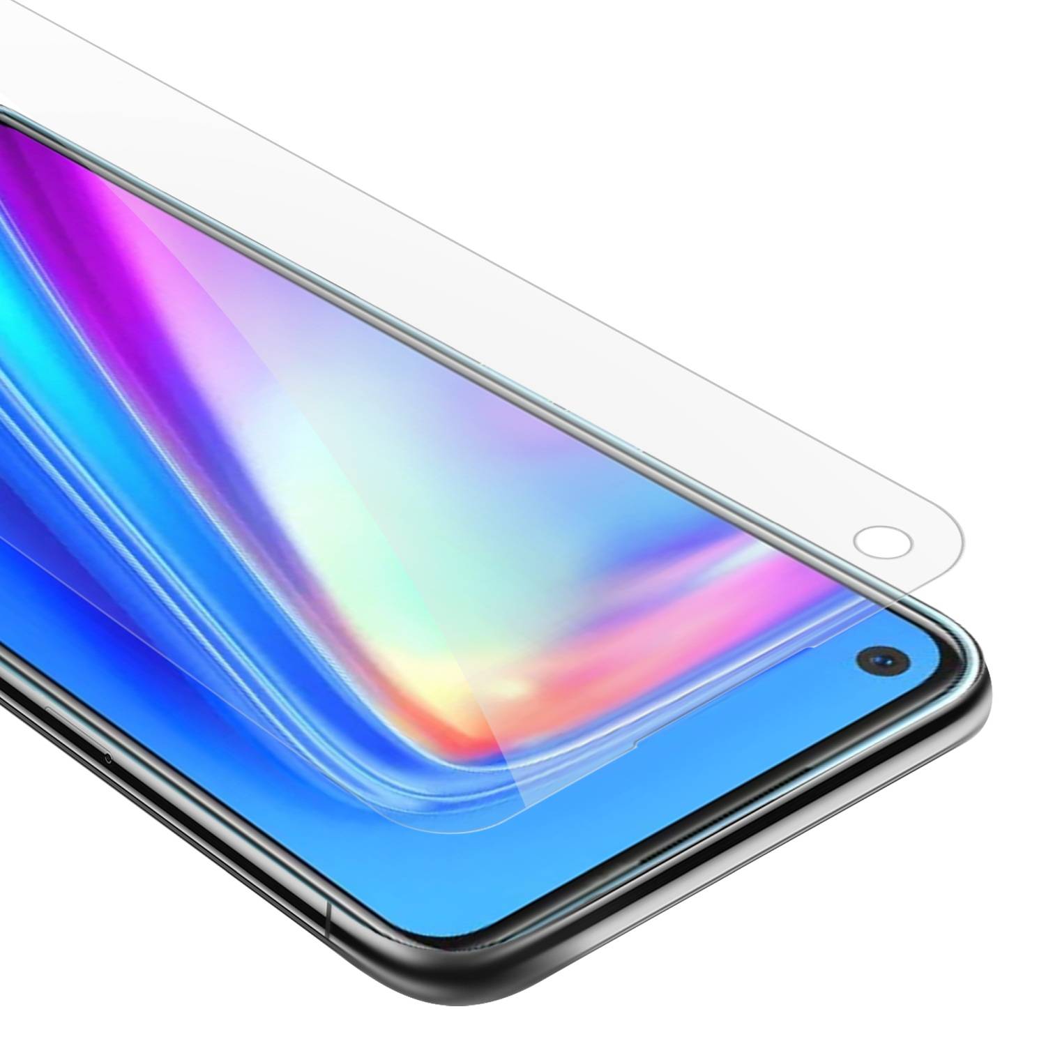 Cadorabo Panzer Folie für Realme 7 5G Schutzfolie in Transparent Gehärtetes Tempered Display-Schutzglas