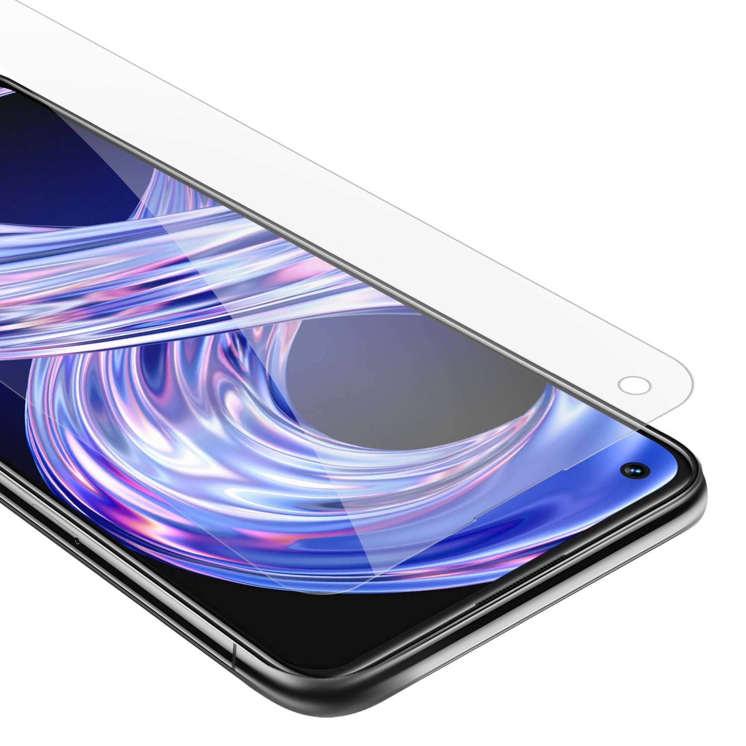 Cadorabo Panzer Folie für Realme 8 4G / 8 PRO Schutzfolie in Transparent Gehärtetes Tempered Display-Schutzglas