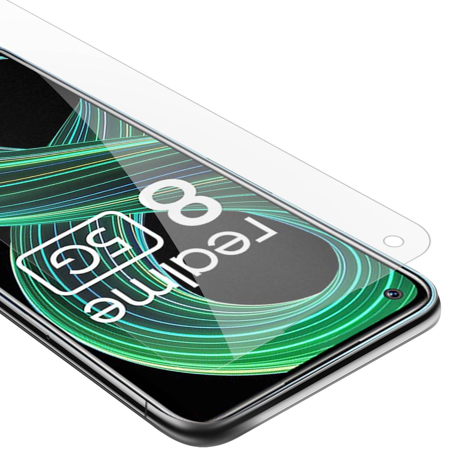 Cadorabo Panzer Folie für Realme 8 5G / V13 / Q3 / Q3i / Narzo 30 5G Schutzfolie in Transparent Gehärtetes Tempered