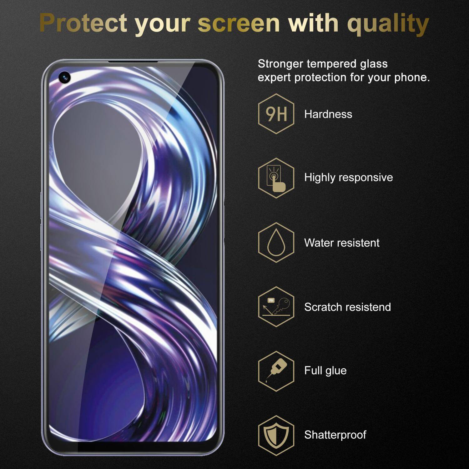 Cadorabo Panzer Folie für Realme 8i / Narzo 50 4G Schutzfolie in Transparent Gehärtetes Tempered Display-Schutzglas