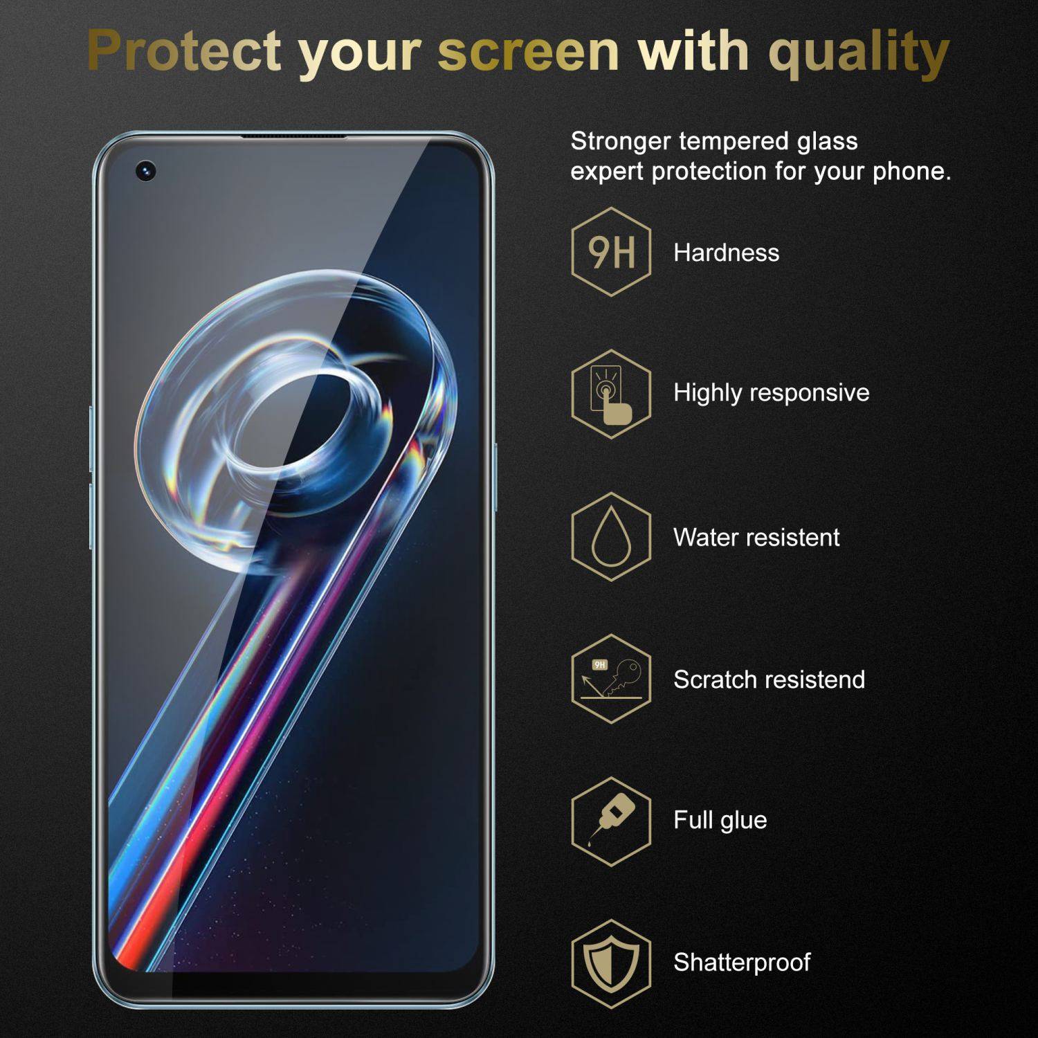 Cadorabo Panzer Folie für Realme 9 5G / 9 PRO / V25 / Q5 / OnePlus Nord CE 2 LITE 5G Schutzfolie in Transparent