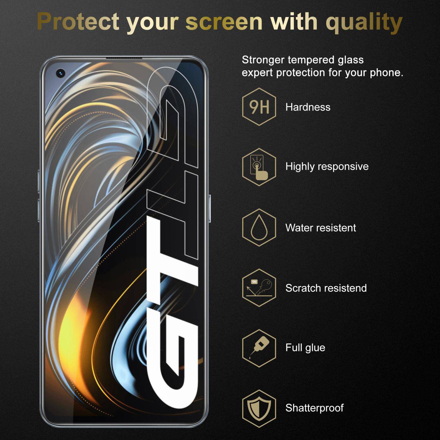 Cadorabo Panzer Folie für Realme GT / GT Neo 2T / Q3 PRO Schutzfolie in Transparent Gehärtetes Tempered