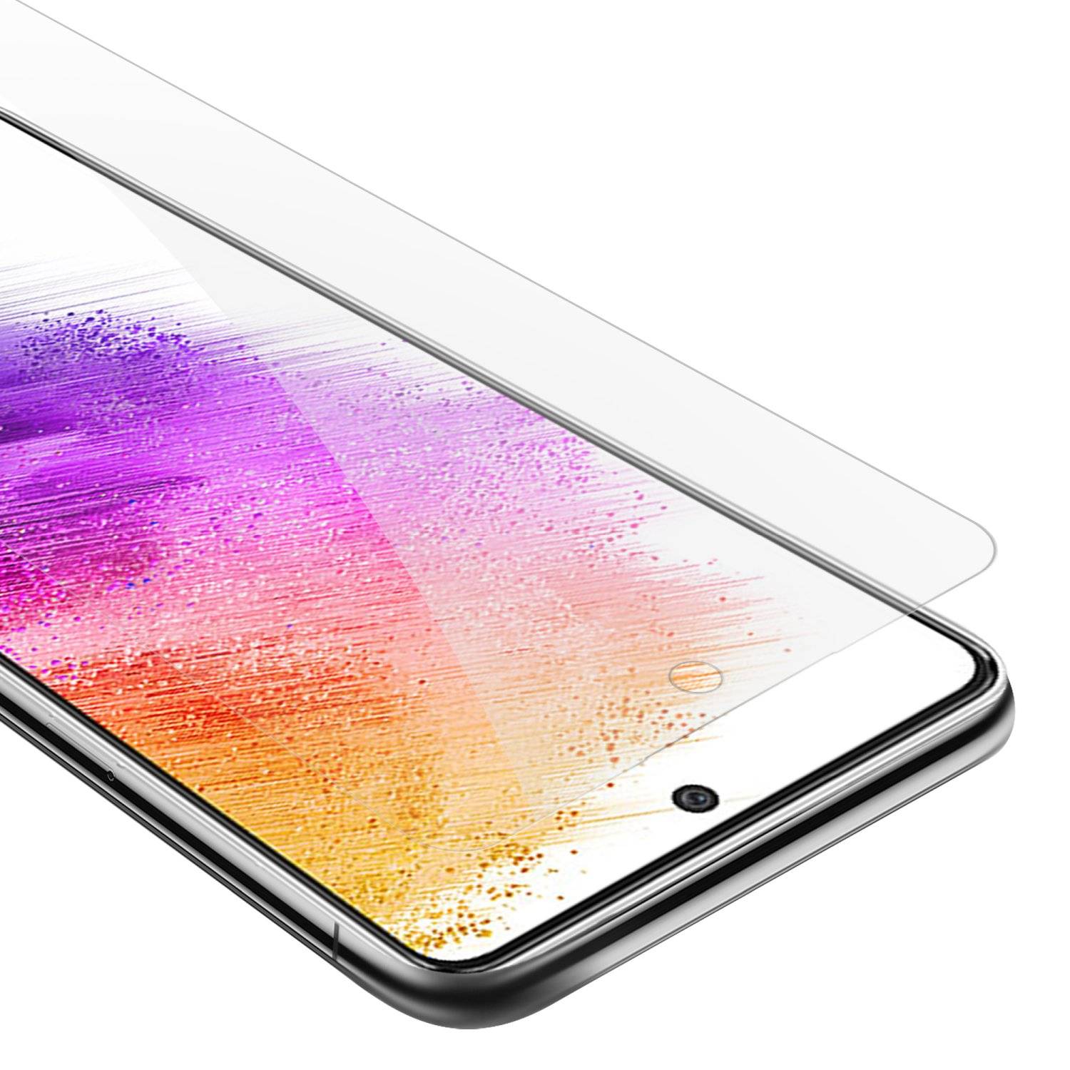 Cadorabo Panzer Folie für Samsung Galaxy A73 5G Schutzfolie in Transparent Gehärtetes Tempered Display-Schutzglas