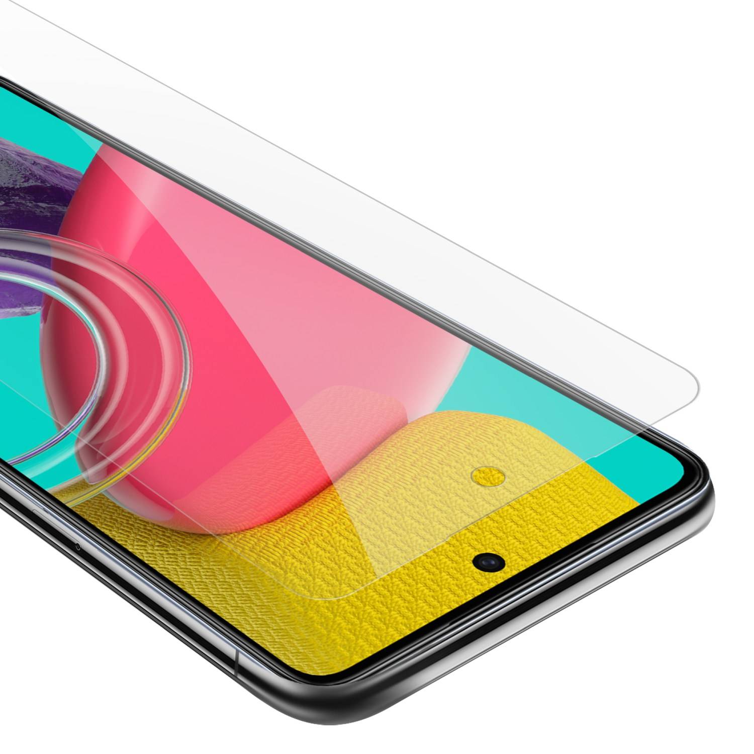 Cadorabo Panzer Folie für Samsung Galaxy M53 5G Schutzfolie in Transparent Gehärtetes Tempered Display-Schutzglas