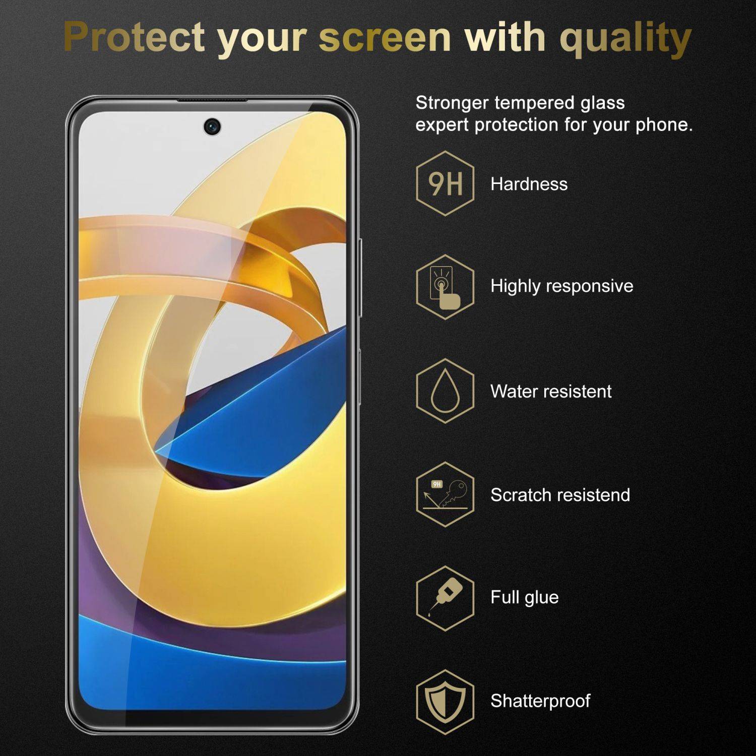 Cadorabo Panzer Folie für Xiaomi POCO M4 PRO 5G Schutzfolie in Transparent Gehärtetes Tempered Display-Schutzglas