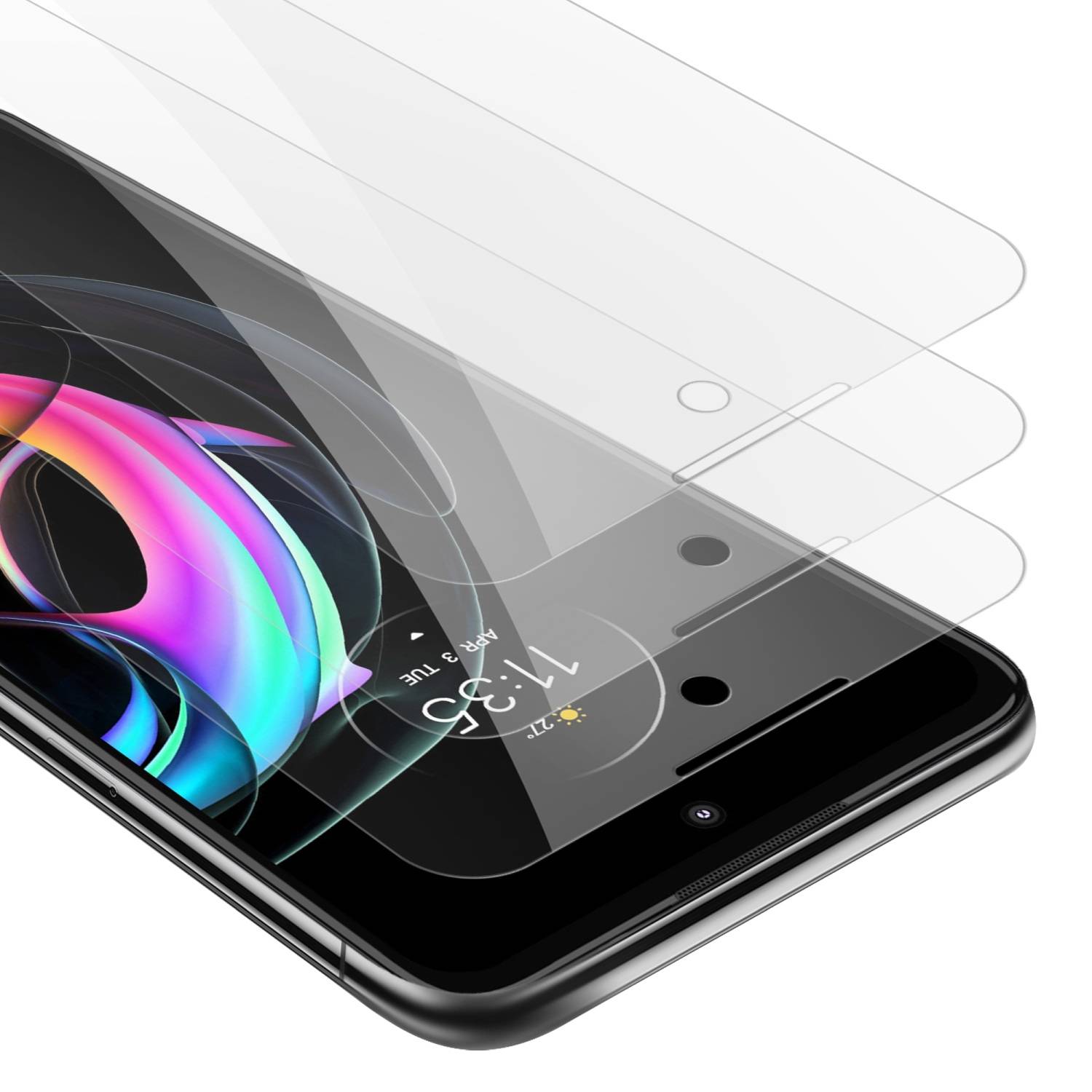 Cadorabo 3x Panzer Folie für Motorola EDGE 20 PRO / EDGE S PRO Schutzfolie in Transparent Folie Tempered