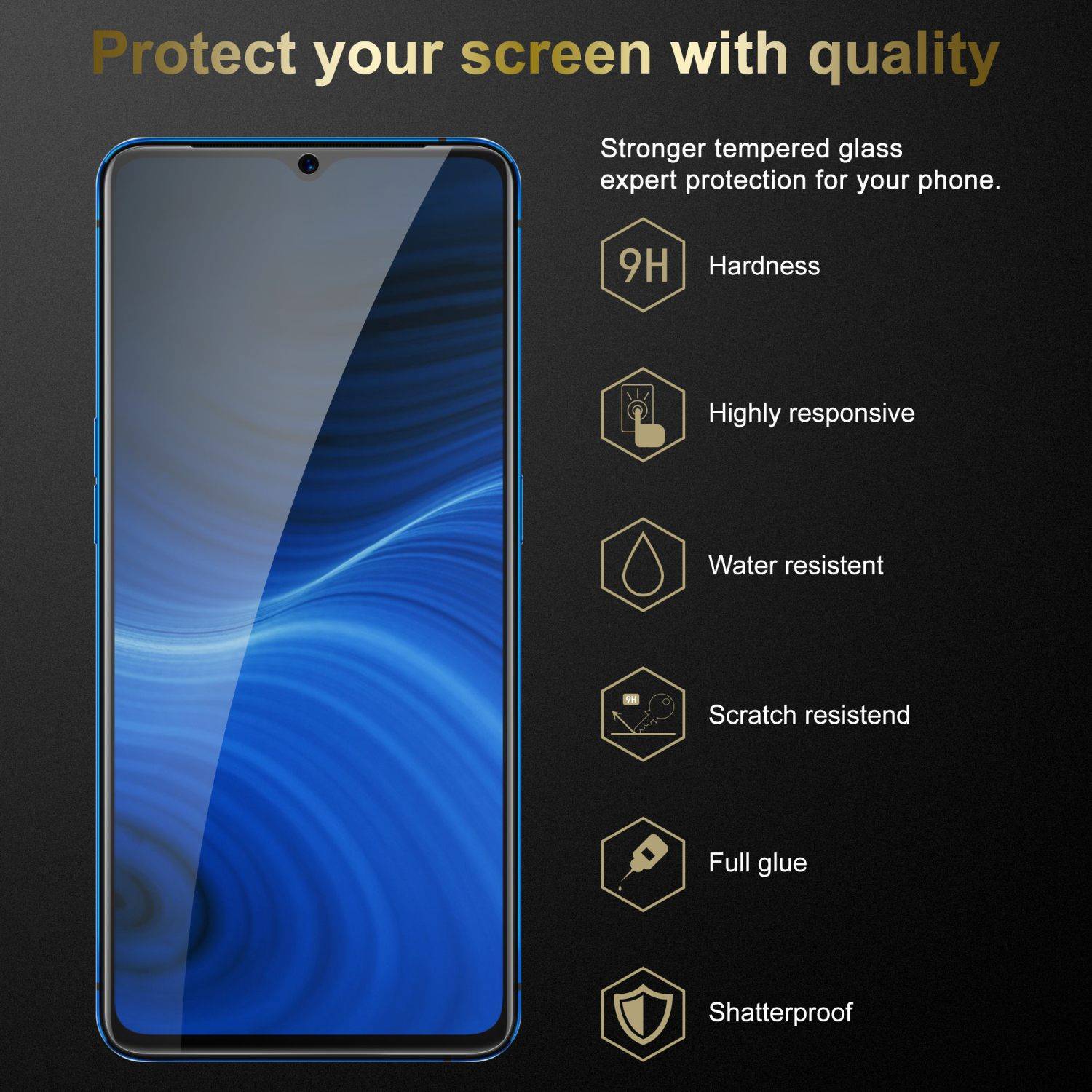 Cadorabo 3x Panzer Folie für Realme X2 PRO / Oppo Reno Ace Schutzfolie in Transparent Folie Tempered Display-Schutzglas