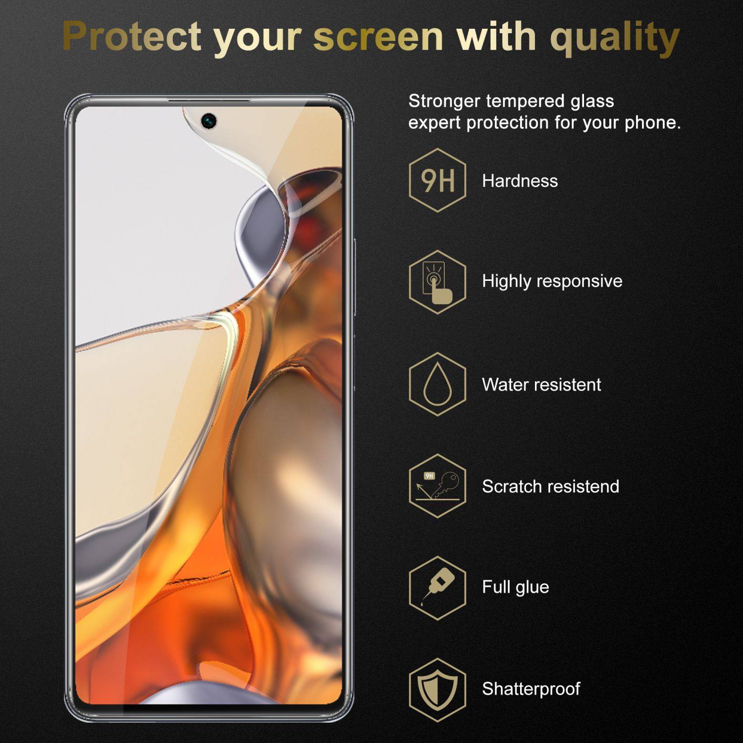 Cadorabo 3x Panzer Folie für Xiaomi 11T / 11T PRO Schutzfolie in Transparent Folie Tempered Display-Schutzglas