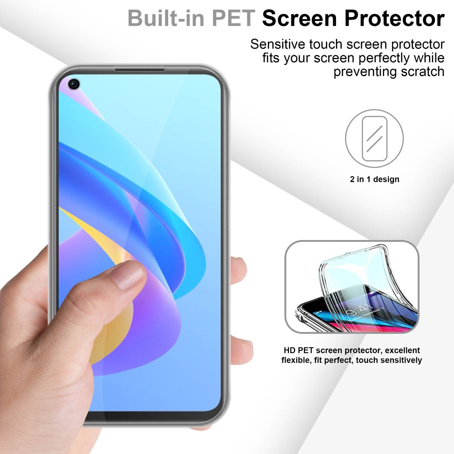 Cadorabo Schutzhülle für Oppo A36 / A76 Hülle in Transparent 360° Etui Full Body Handyhülle Cover Case