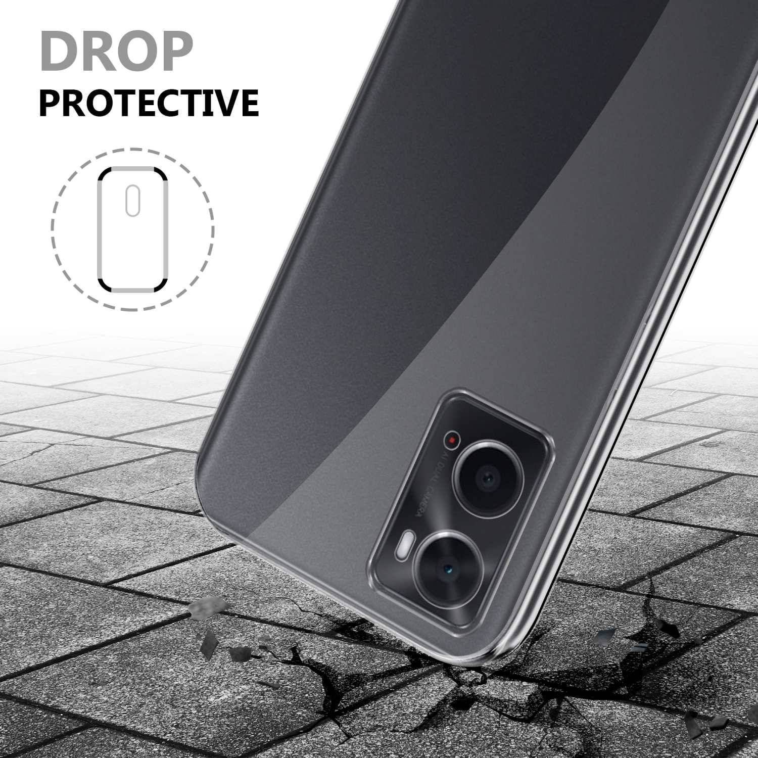 Cadorabo Schutzhülle für Oppo A36 / A76 Hülle in Transparent 360° Etui Full Body Handyhülle Cover Case