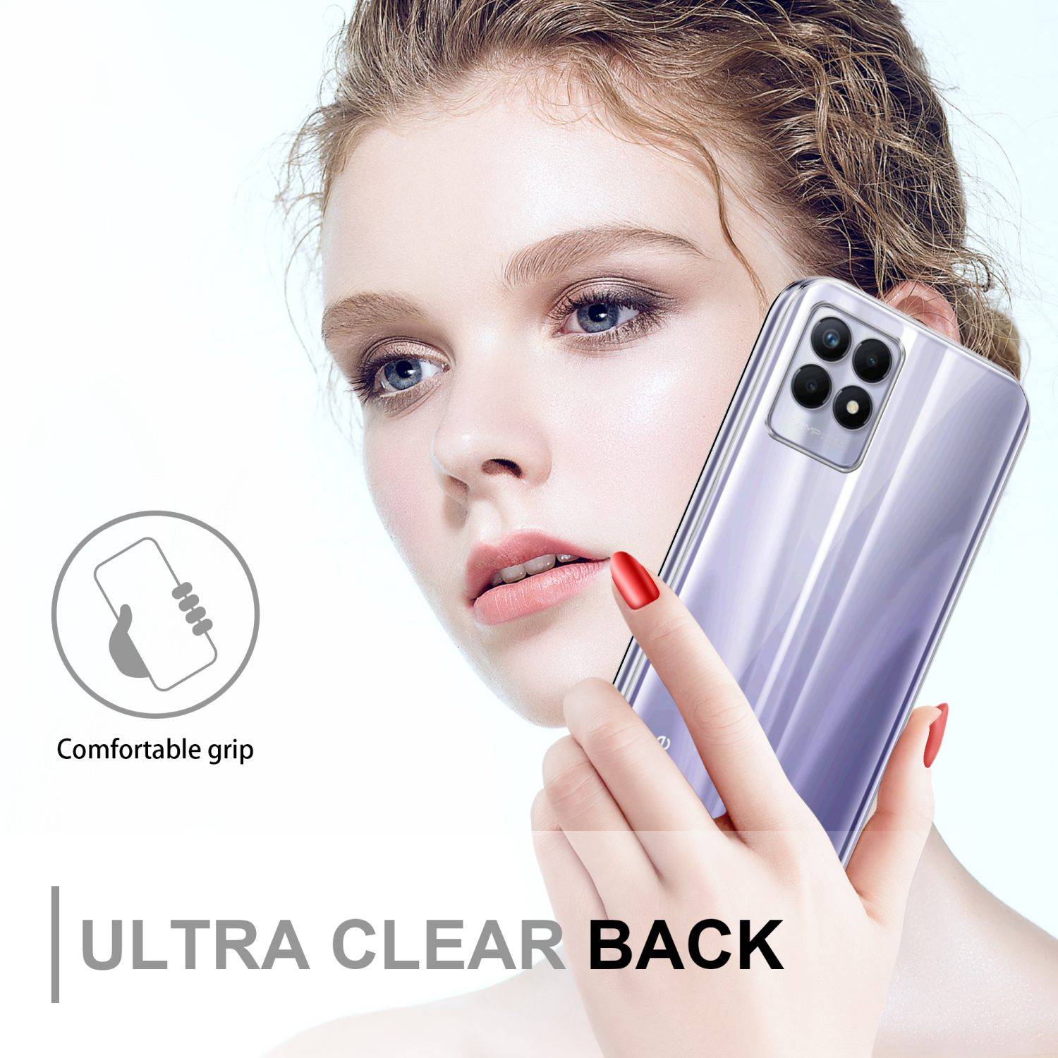 Cadorabo Schutzhülle für Realme 8i / Narzo 50 4G Hülle in Transparent 360° Etui Full Body Handyhülle Cover Case