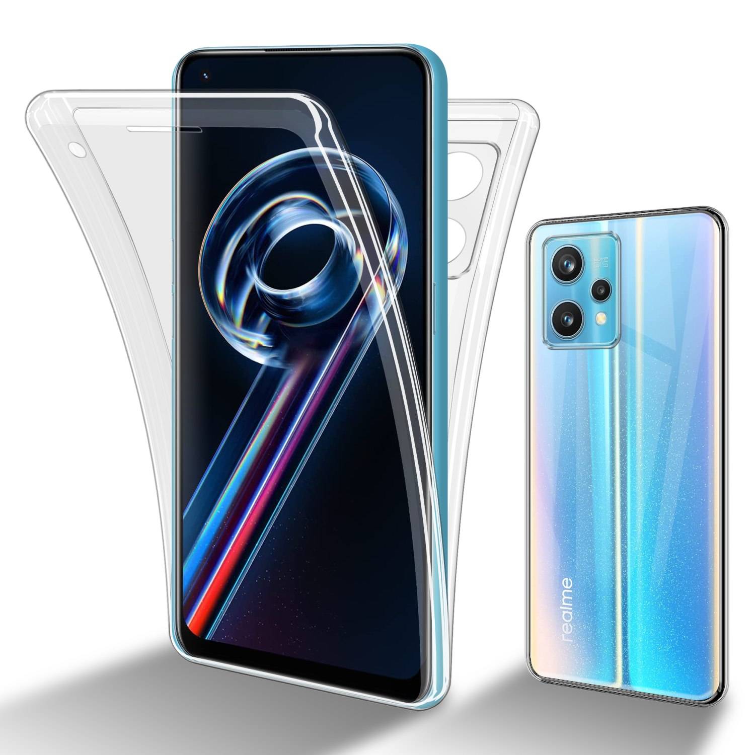 Cadorabo Schutzhülle für Realme 9 PRO / V25 / Q5 Hülle in Transparent 360° Etui Full Body Handyhülle Cover Case