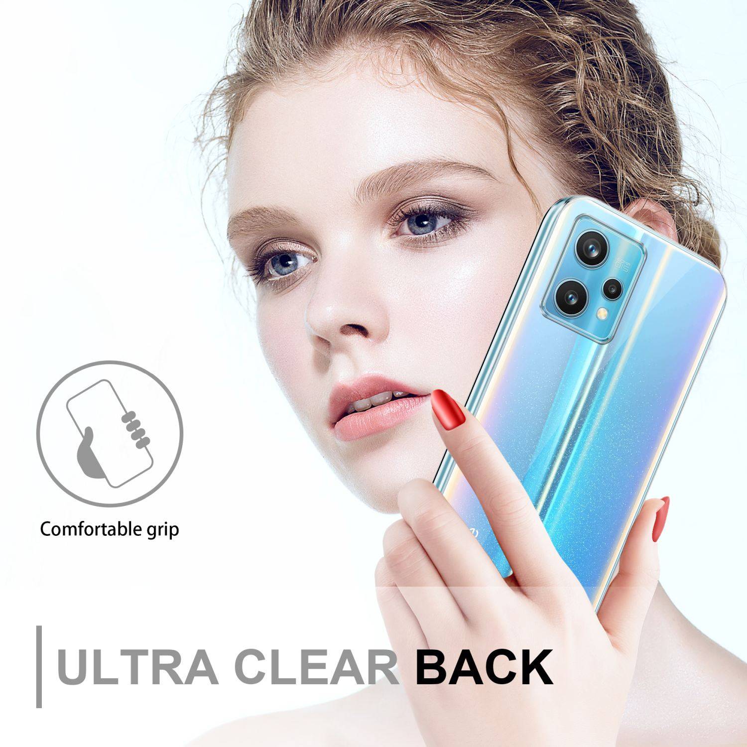 Cadorabo Schutzhülle für Realme 9 PRO / V25 / Q5 Hülle in Transparent 360° Etui Full Body Handyhülle Cover Case
