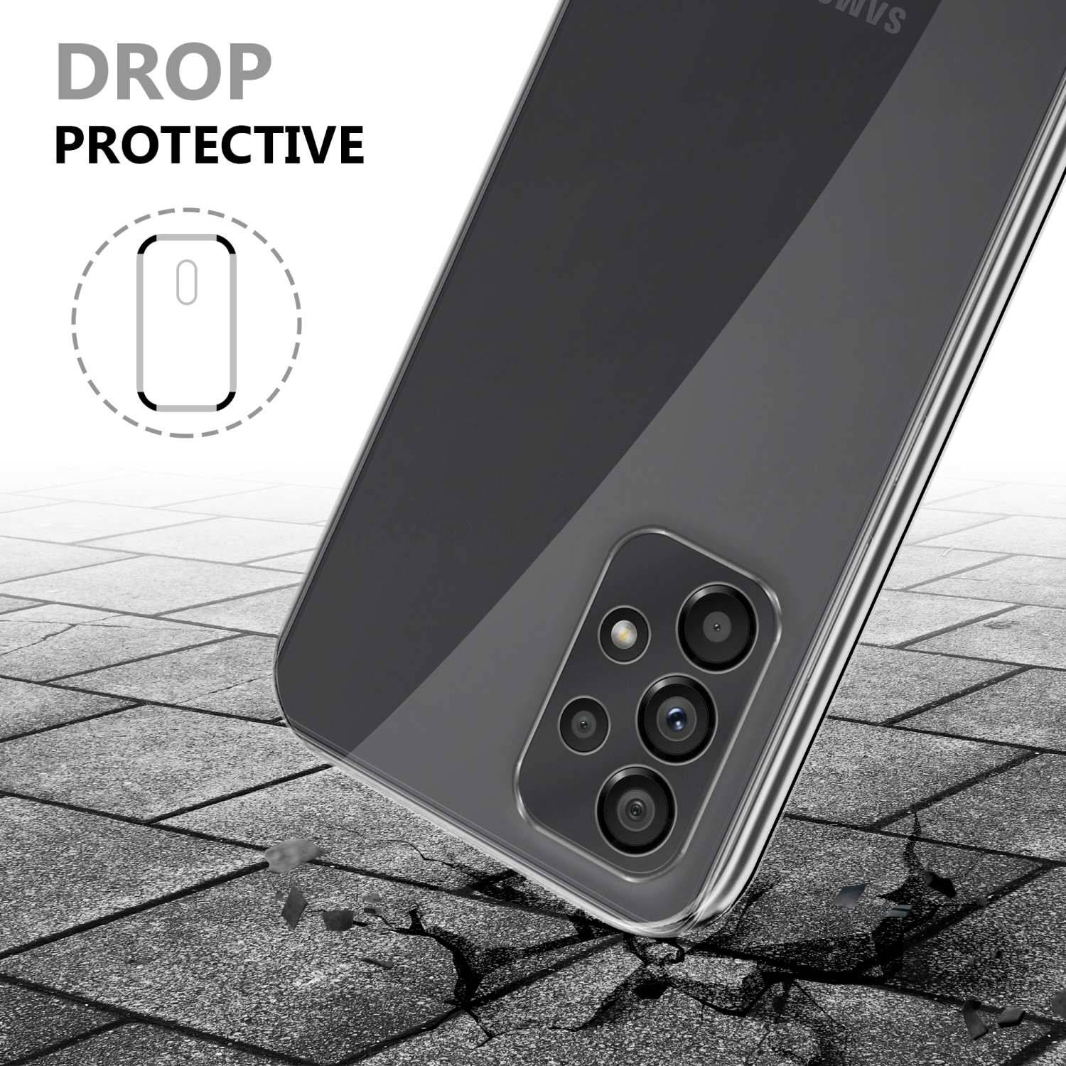Cadorabo Schutzhülle für Samsung Galaxy A53 5G Hülle in Transparent 360° Etui Full Body Handyhülle Cover Case