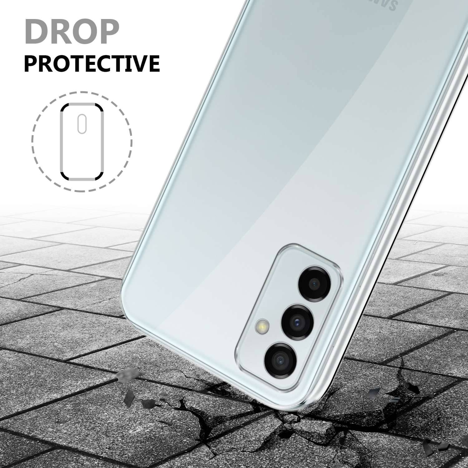 Cadorabo Schutzhülle für Samsung Galaxy M23 5G Hülle in Transparent 360° Etui Full Body Handyhülle Cover Case