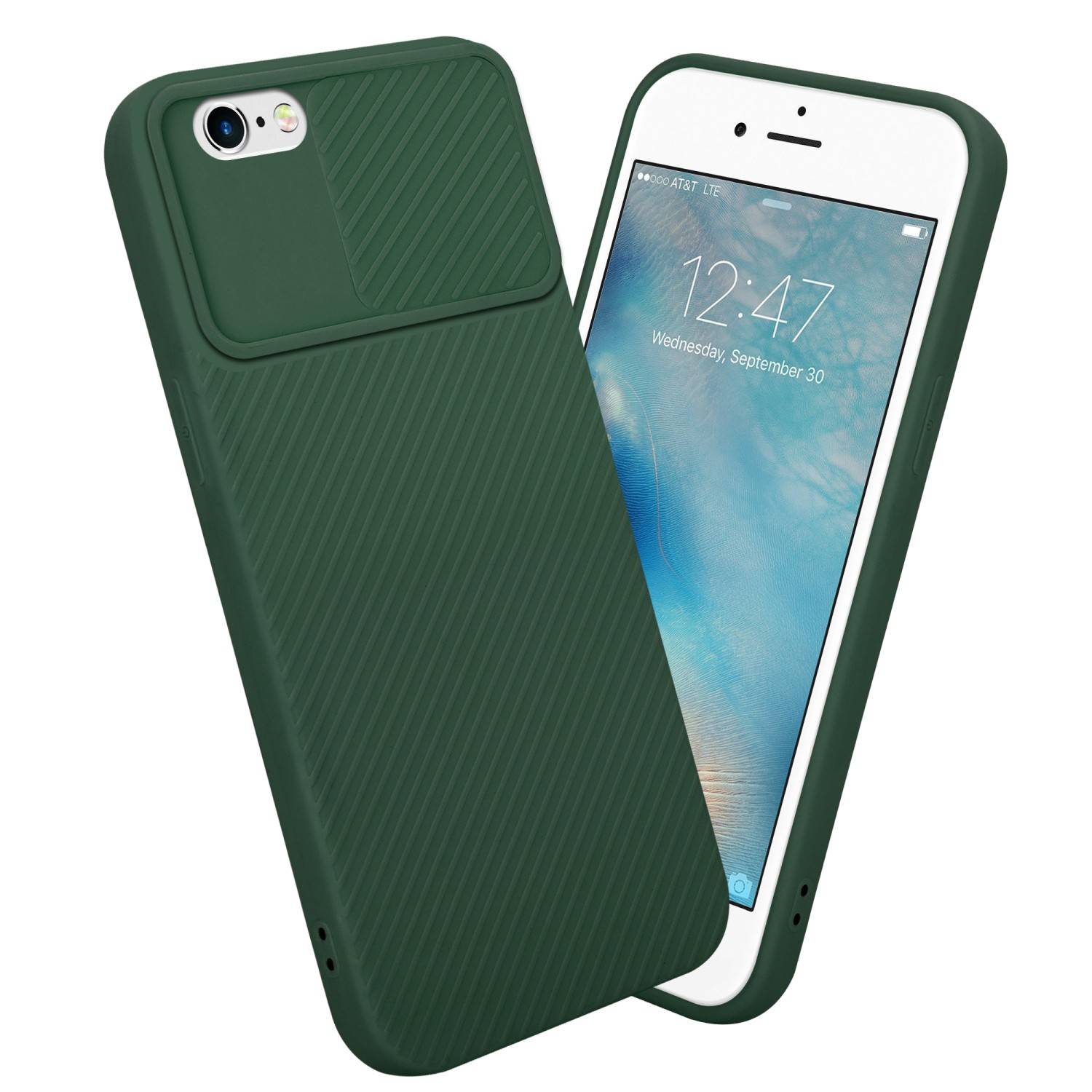 Cadorabo Hülle für Apple iPhone 6 / 6S Schutz Hülle in Grün Handyhülle TPU Etui Case Cover Kameraschutz