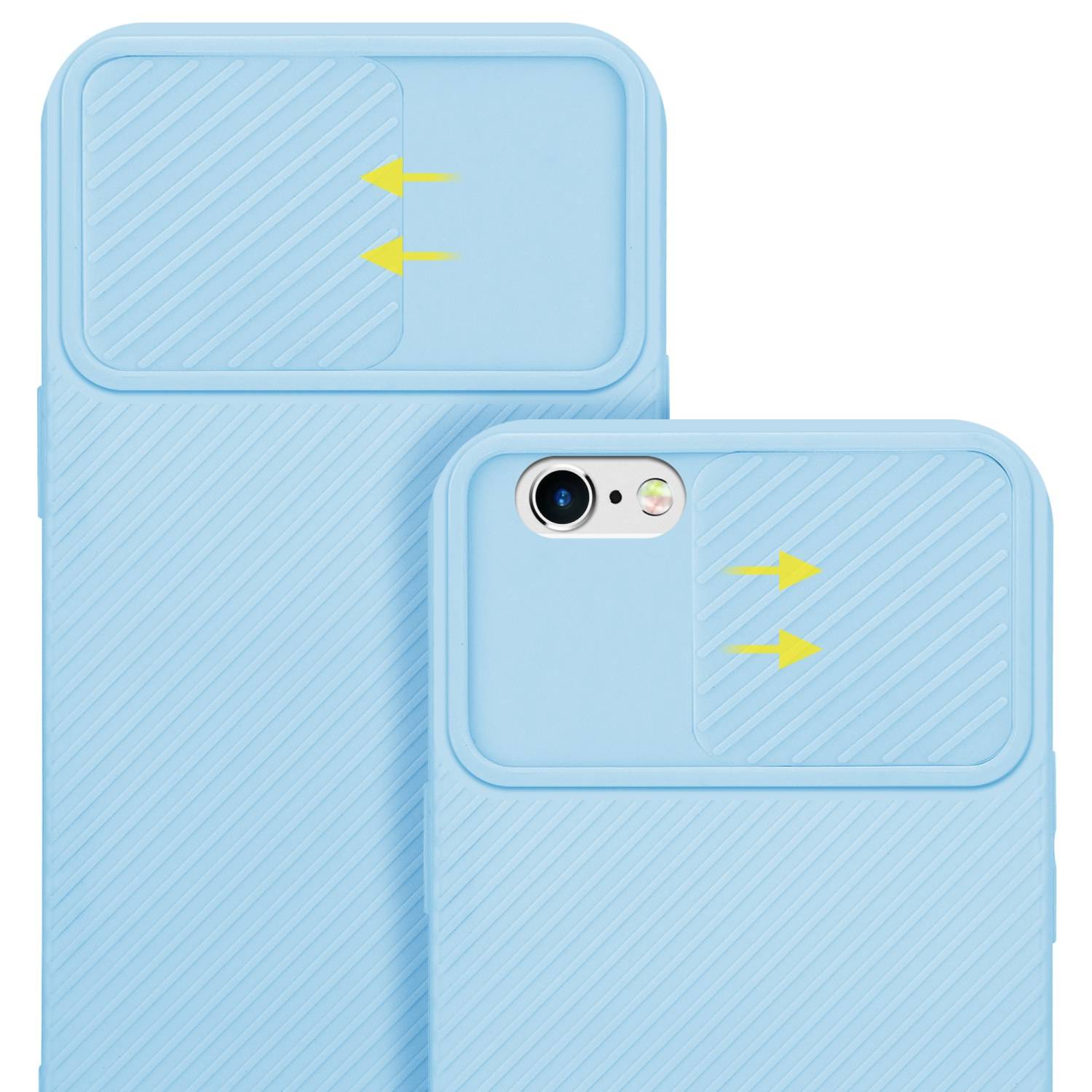 Cadorabo Hülle für Apple iPhone 6 / 6S Schutz Hülle in Blau Handyhülle TPU Etui Case Cover Kameraschutz