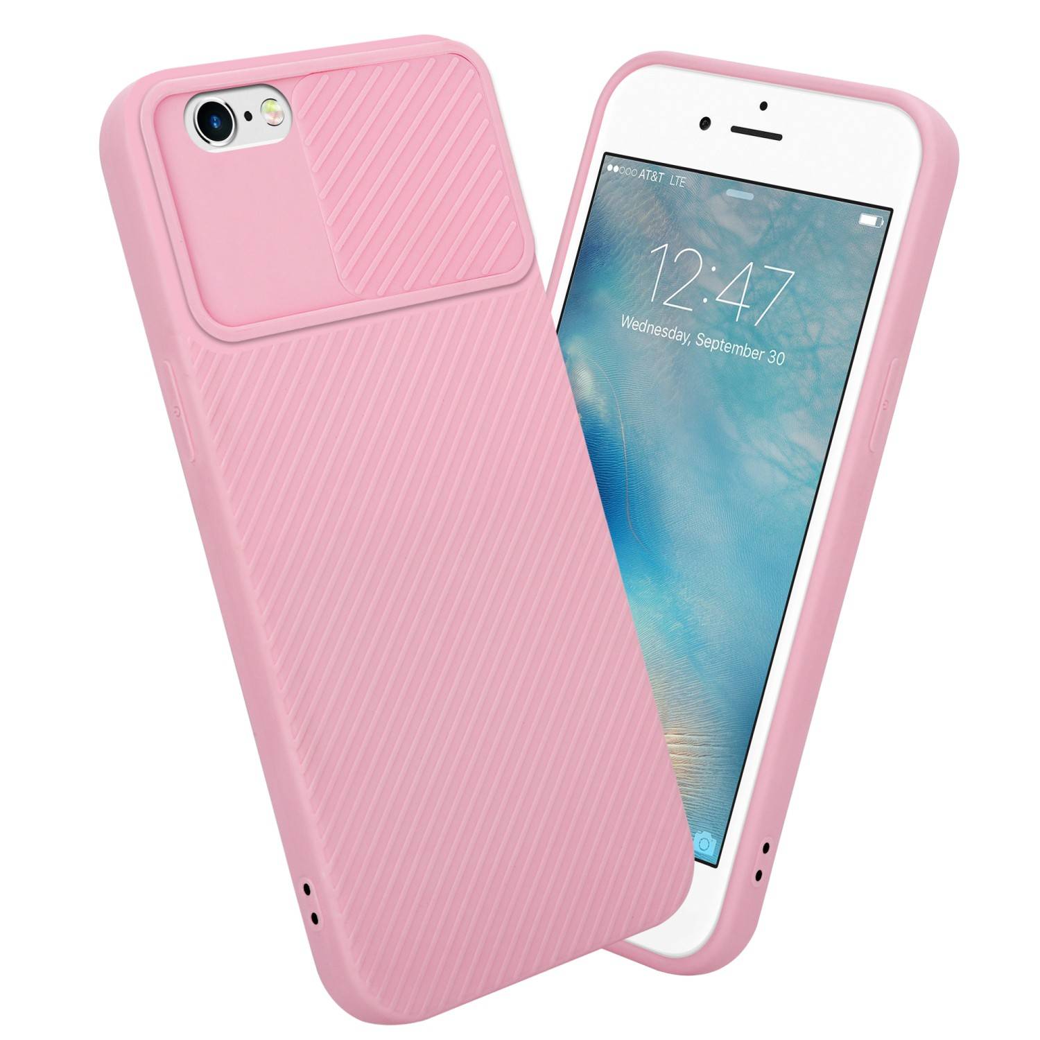 Cadorabo Hülle für Apple iPhone 6 / 6S Schutz Hülle in Rosa Handyhülle TPU Etui Case Cover Kameraschutz