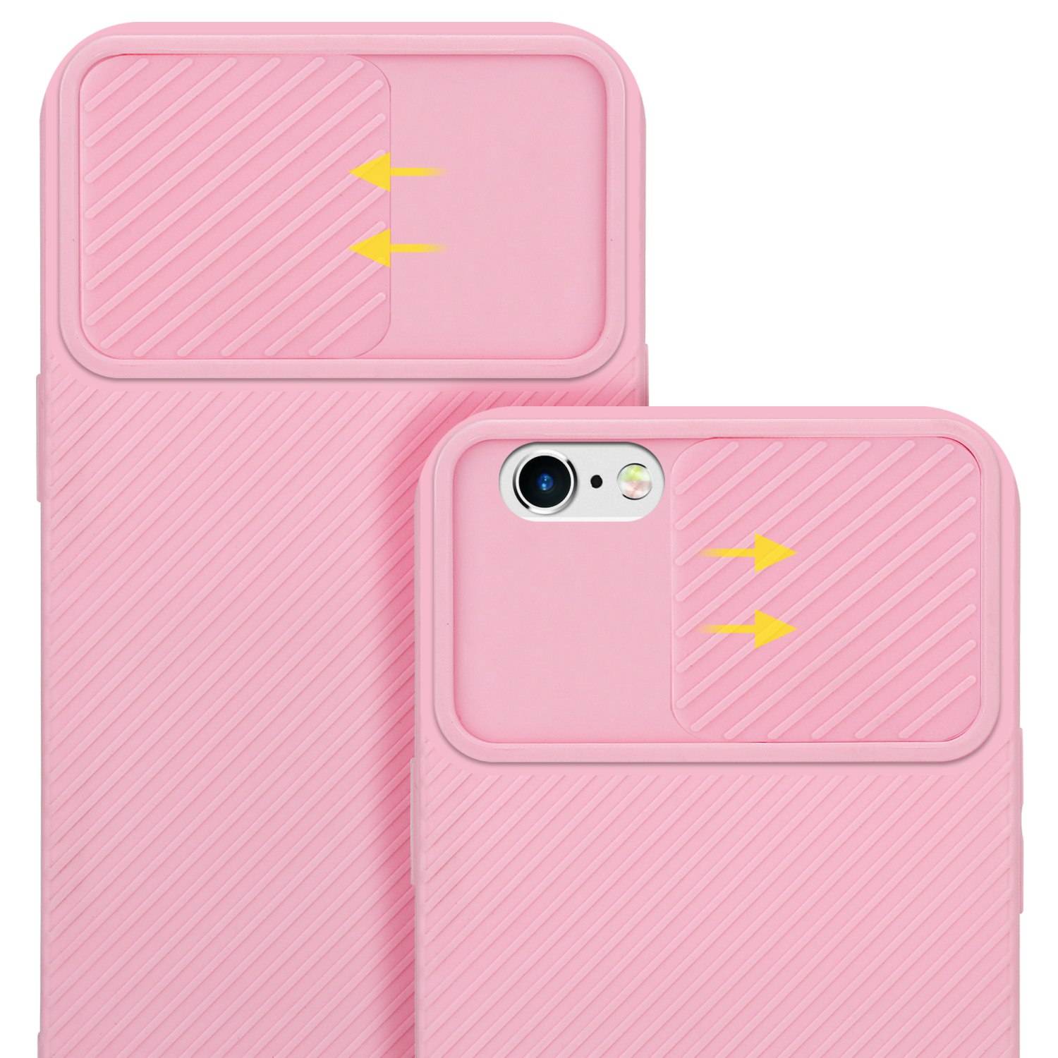Cadorabo Hülle für Apple iPhone 6 / 6S Schutz Hülle in Rosa Handyhülle TPU Etui Case Cover Kameraschutz