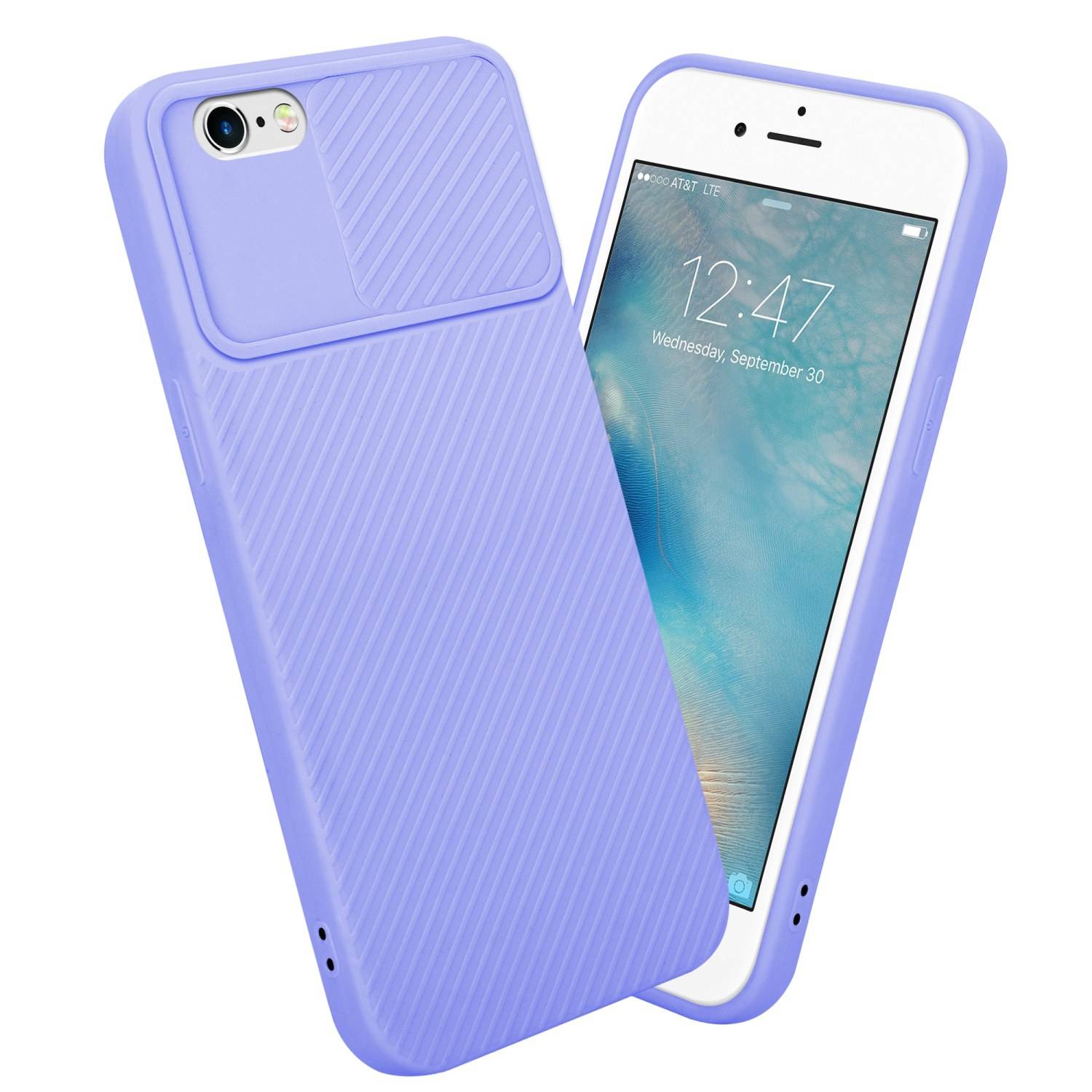 Cadorabo Hülle für Apple iPhone 6 / 6S Schutz Hülle in Lila Handyhülle TPU Etui Case Cover Kameraschutz