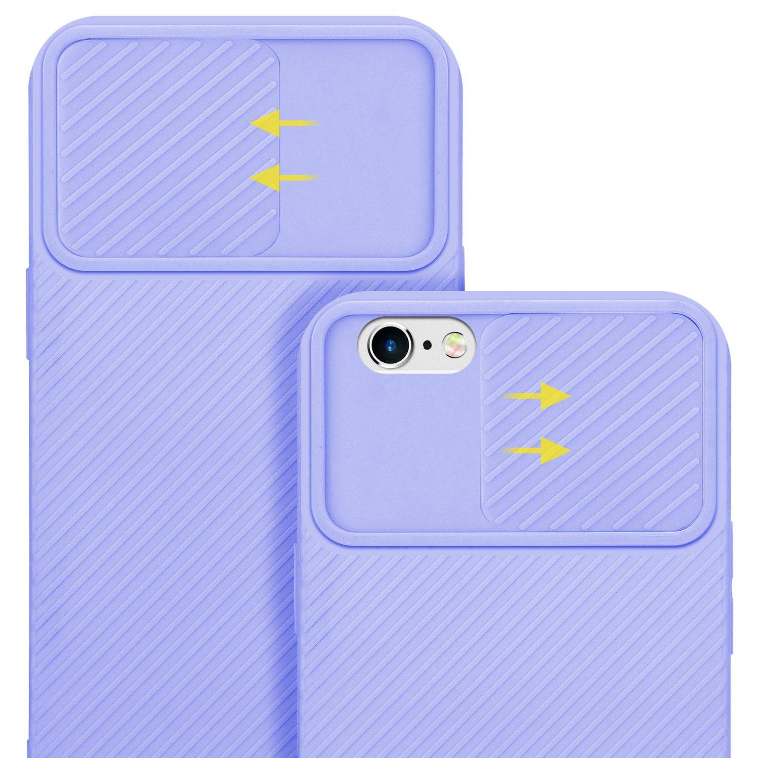 Cadorabo Hülle für Apple iPhone 6 / 6S Schutz Hülle in Lila Handyhülle TPU Etui Case Cover Kameraschutz