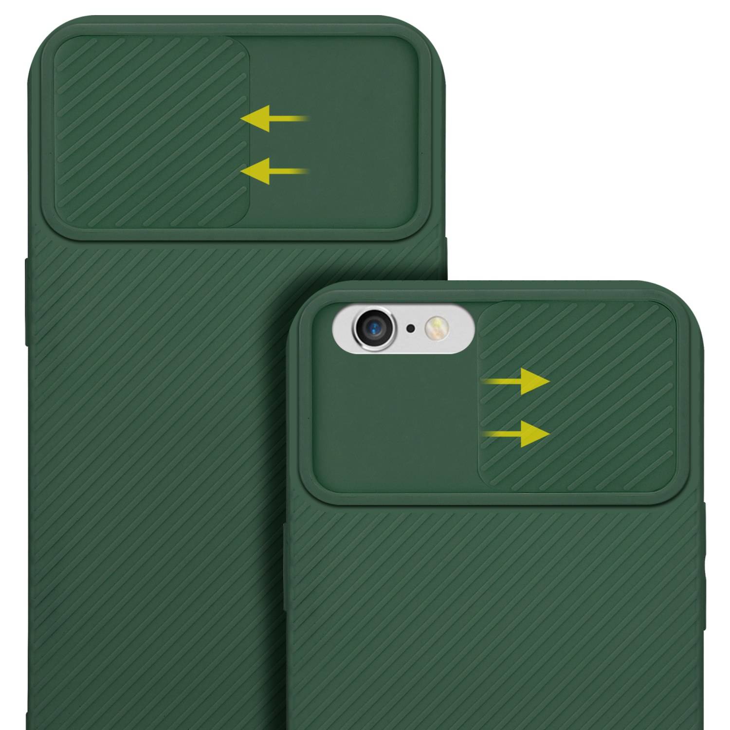 Cadorabo Hülle für Apple iPhone 6 PLUS / 6S PLUS Schutz Hülle in Grün Handyhülle TPU Etui Case Cover Kameraschutz