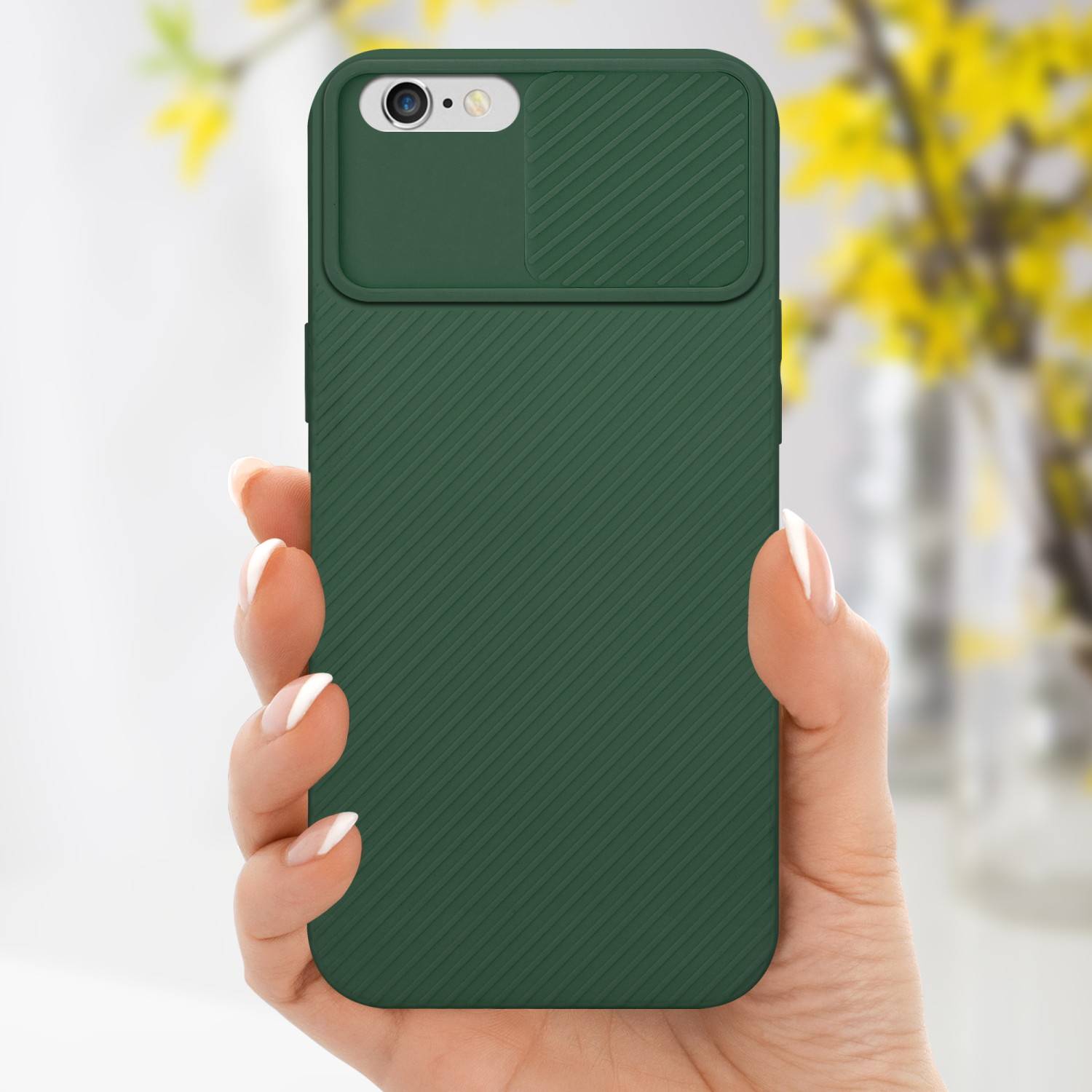 Cadorabo Hülle für Apple iPhone 6 PLUS / 6S PLUS Schutz Hülle in Grün Handyhülle TPU Etui Case Cover Kameraschutz