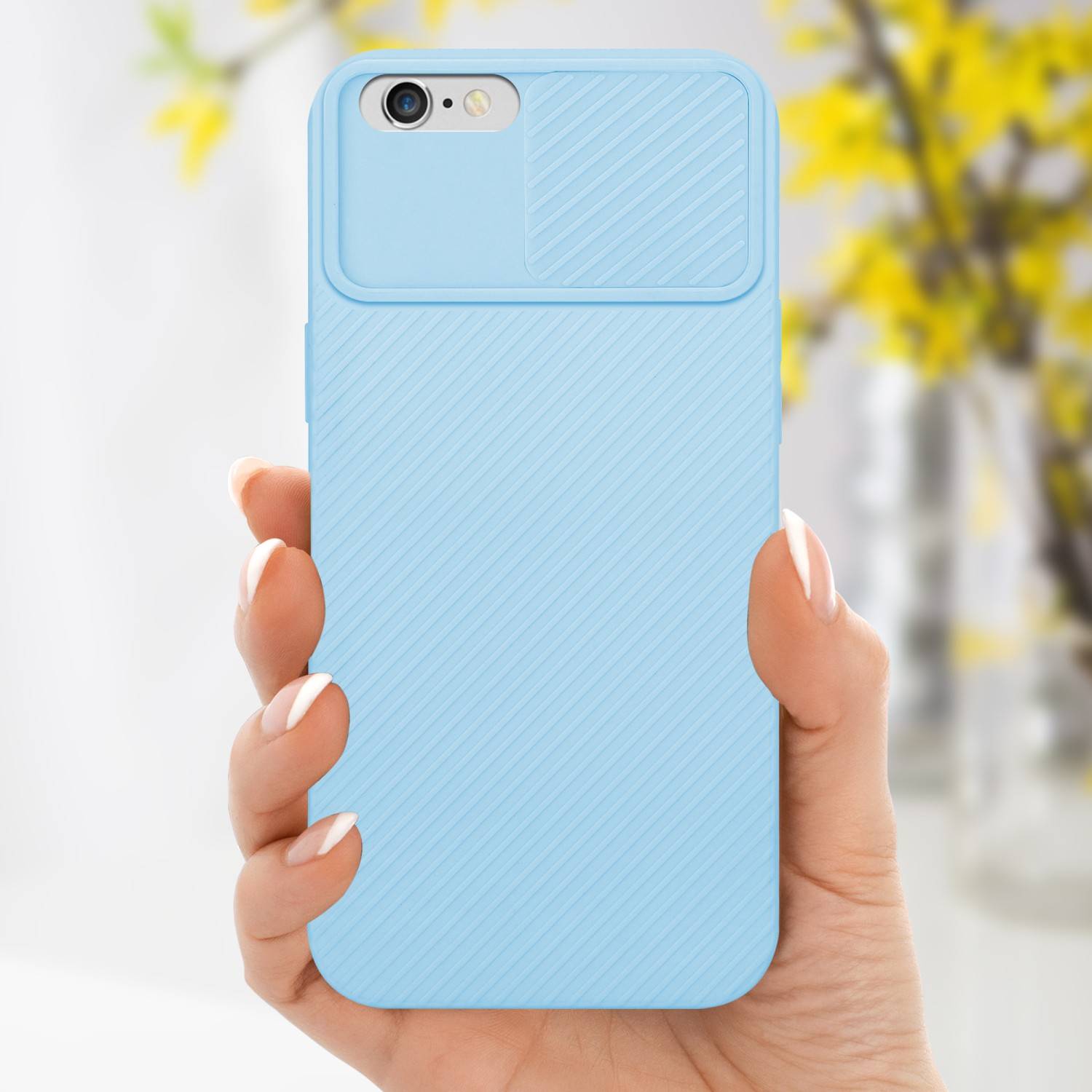 Cadorabo Hülle für Apple iPhone 6 PLUS / 6S PLUS Schutz Hülle in Blau Handyhülle TPU Etui Case Cover Kameraschutz
