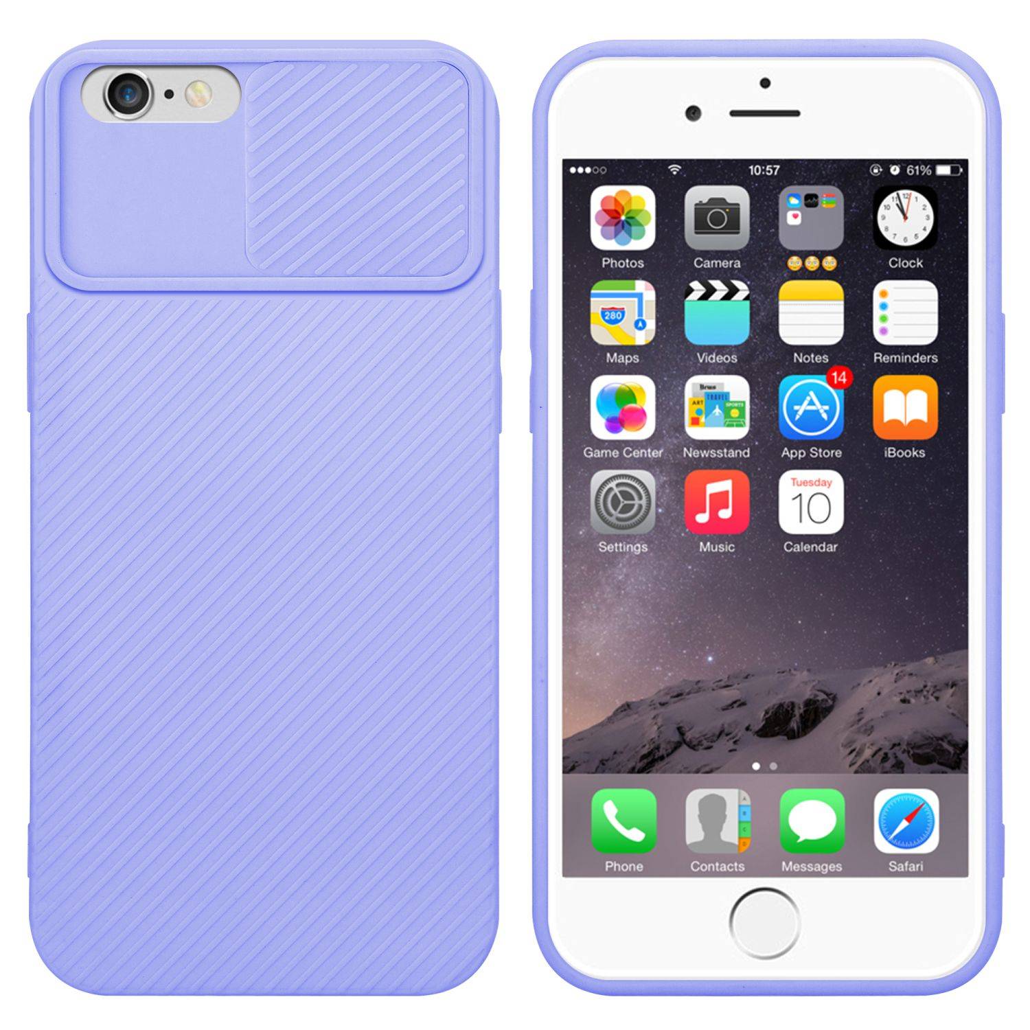Cadorabo Hülle für Apple iPhone 6 PLUS / 6S PLUS Schutz Hülle in Lila Handyhülle TPU Etui Case Cover Kameraschutz