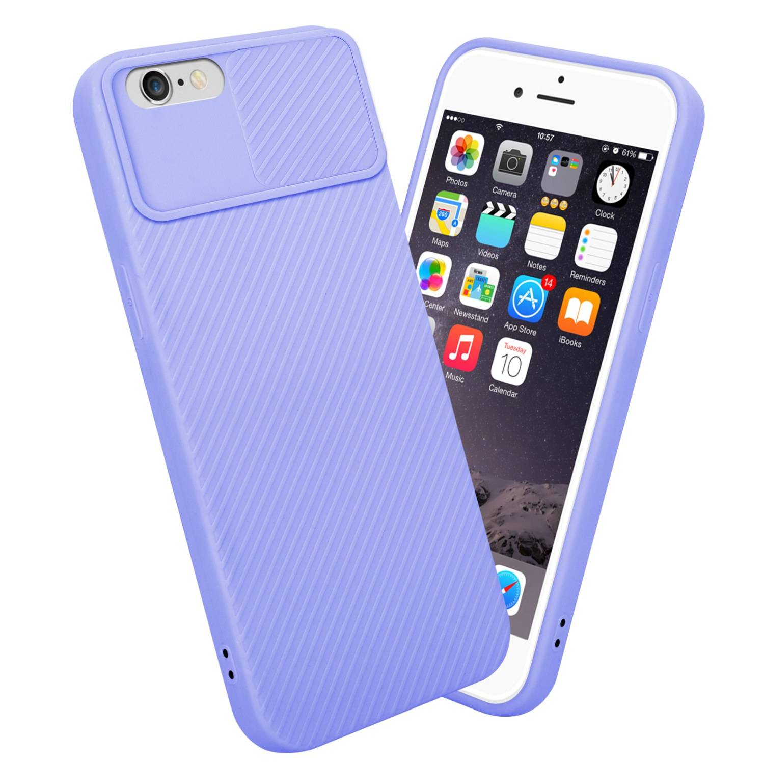 Cadorabo Hülle für Apple iPhone 6 PLUS / 6S PLUS Schutz Hülle in Lila Handyhülle TPU Etui Case Cover Kameraschutz