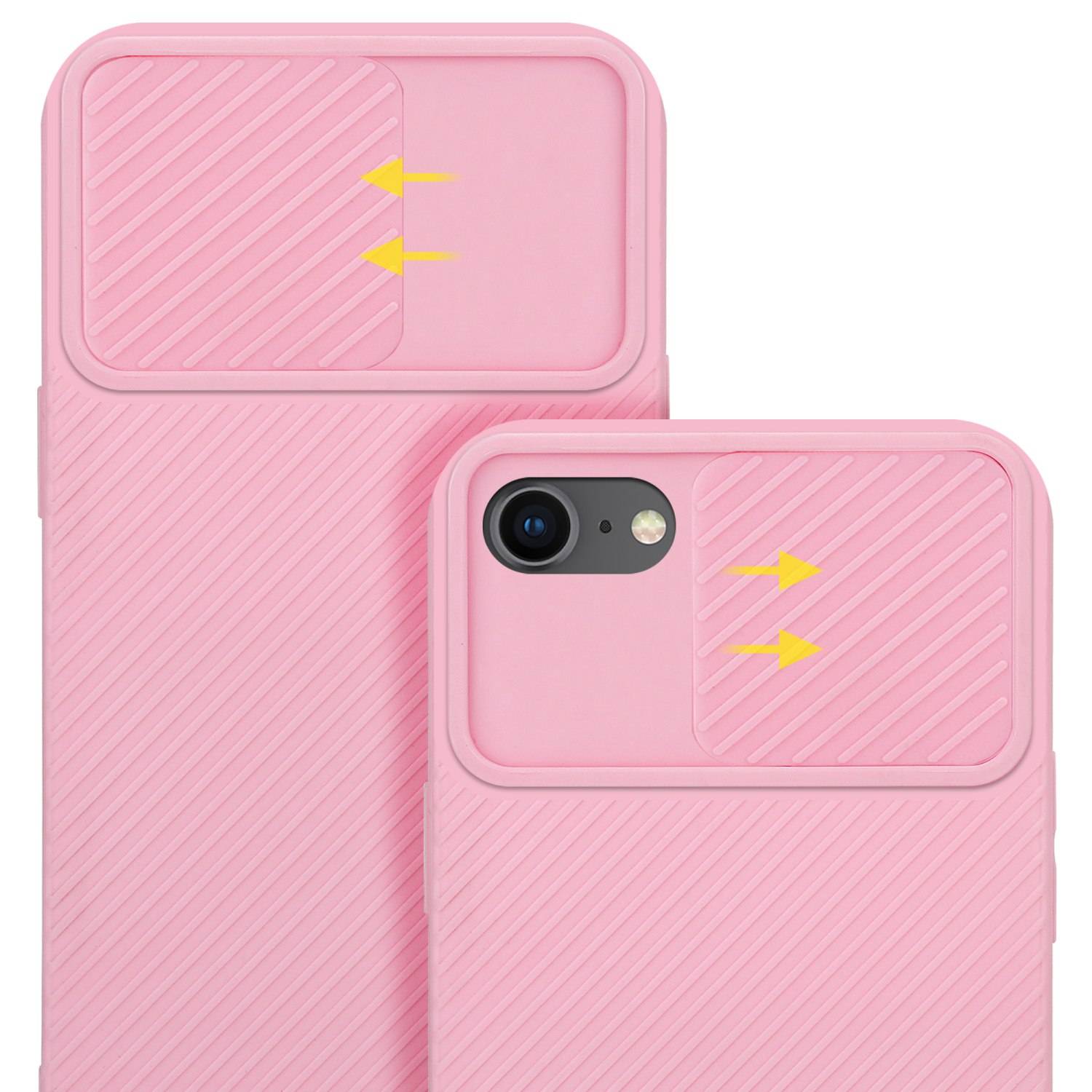 Cadorabo Hülle für Apple iPhone 7 / 7S / 8 / SE 2020 Schutz Hülle in Rosa Handyhülle TPU Etui Case Cover Kameraschutz