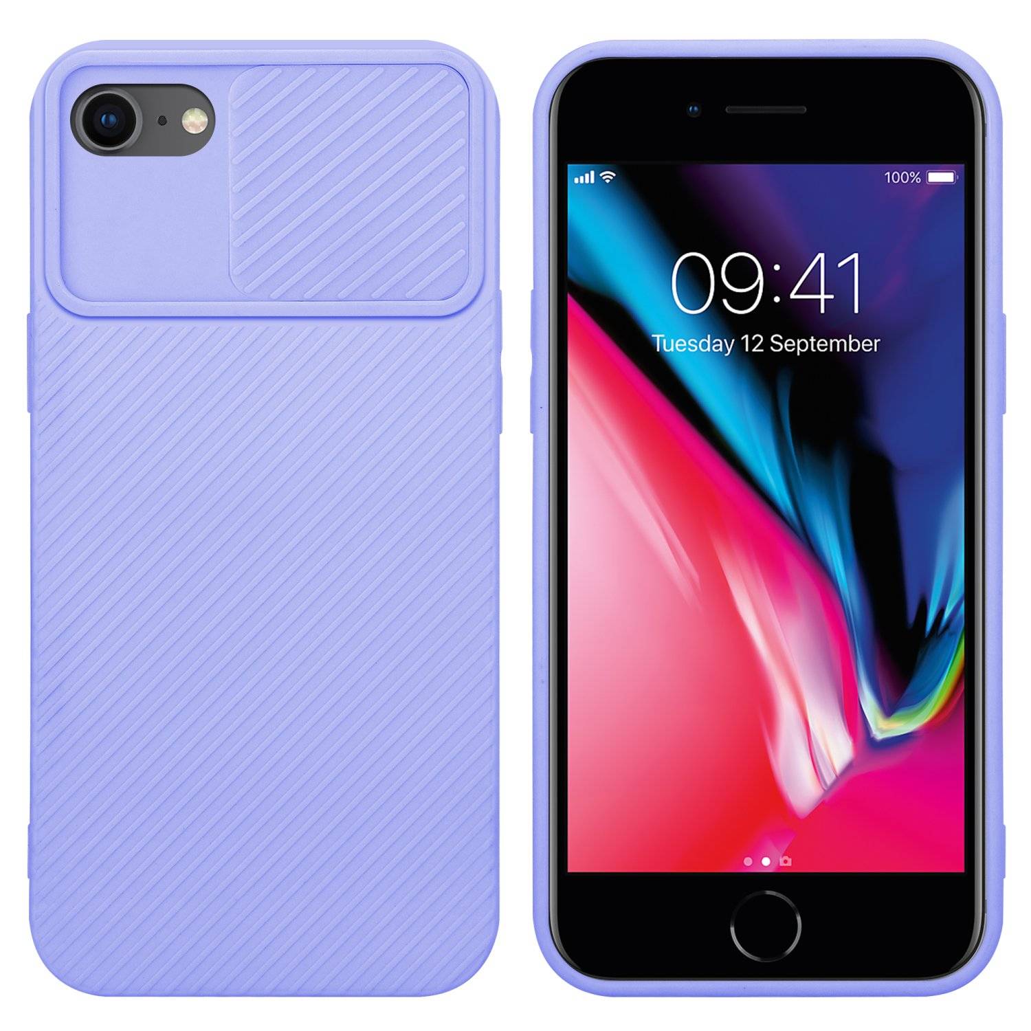 Cadorabo Hülle für Apple iPhone 7 / 7S / 8 / SE 2020 Schutz Hülle in Lila Handyhülle TPU Etui Case Cover Kameraschutz