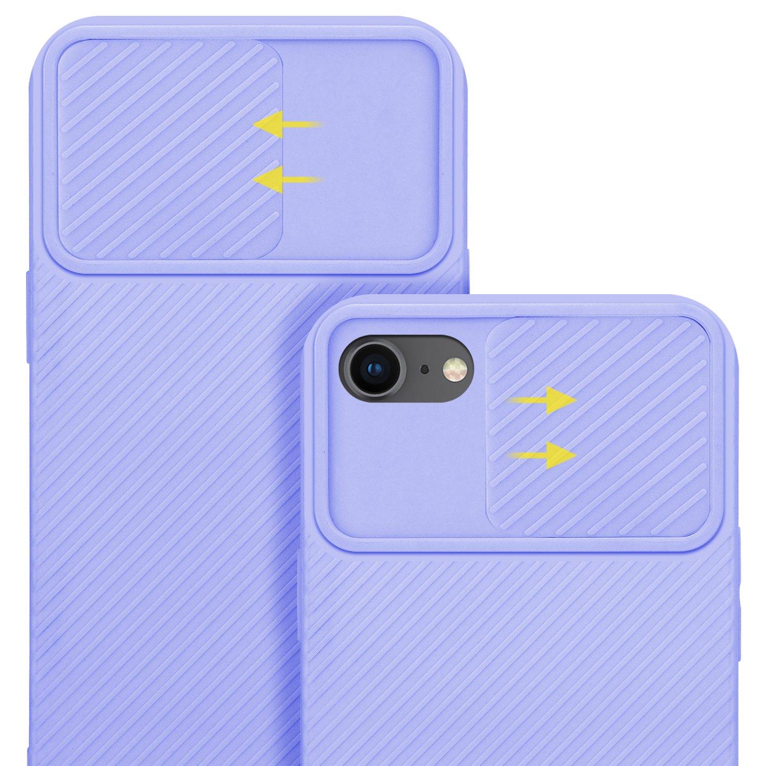 Cadorabo Hülle für Apple iPhone 7 / 7S / 8 / SE 2020 Schutz Hülle in Lila Handyhülle TPU Etui Case Cover Kameraschutz