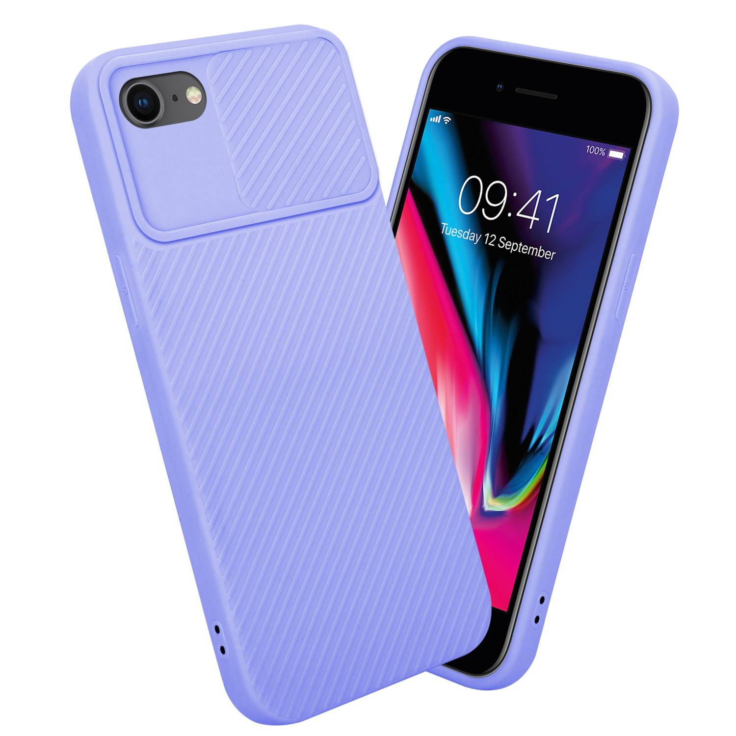 Cadorabo Hülle für Apple iPhone 7 / 7S / 8 / SE 2020 Schutz Hülle in Lila Handyhülle TPU Etui Case Cover Kameraschutz