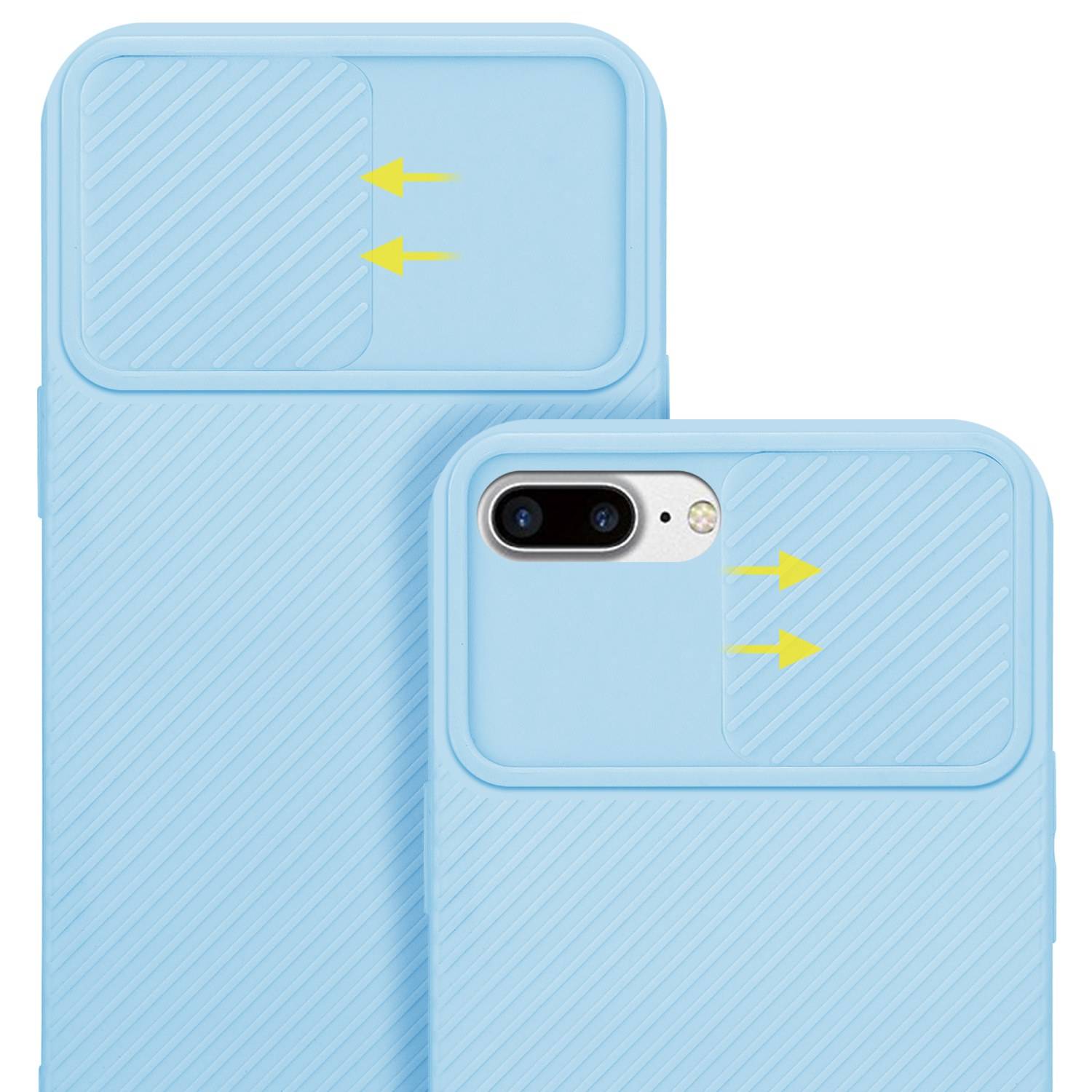 Cadorabo Hülle für Apple iPhone 7 PLUS / 7S PLUS / 8 PLUS Schutz Hülle in Blau Handyhülle TPU Etui Case Cover