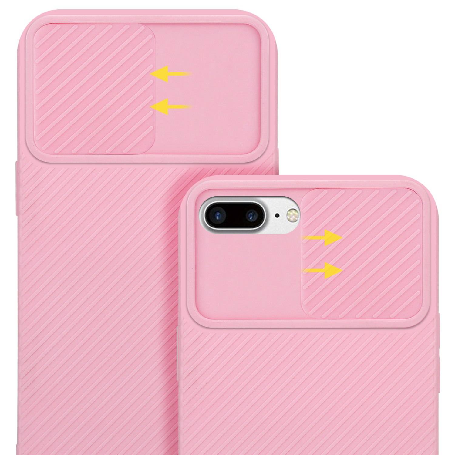 Cadorabo Hülle für Apple iPhone 7 PLUS / 7S PLUS / 8 PLUS Schutz Hülle in Rosa Handyhülle TPU Etui Case Cover