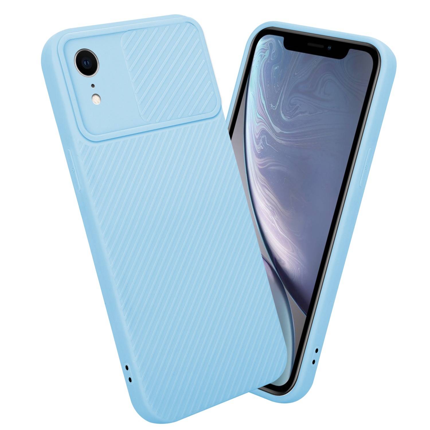 Cadorabo Hülle für Apple iPhone XR Schutz Hülle in Blau Handyhülle TPU Etui Case Cover Kameraschutz
