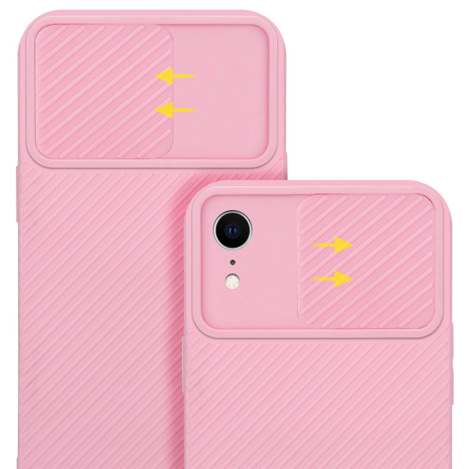 Cadorabo Hülle für Apple iPhone XR Schutz Hülle in Rosa Handyhülle TPU Etui Case Cover Kameraschutz