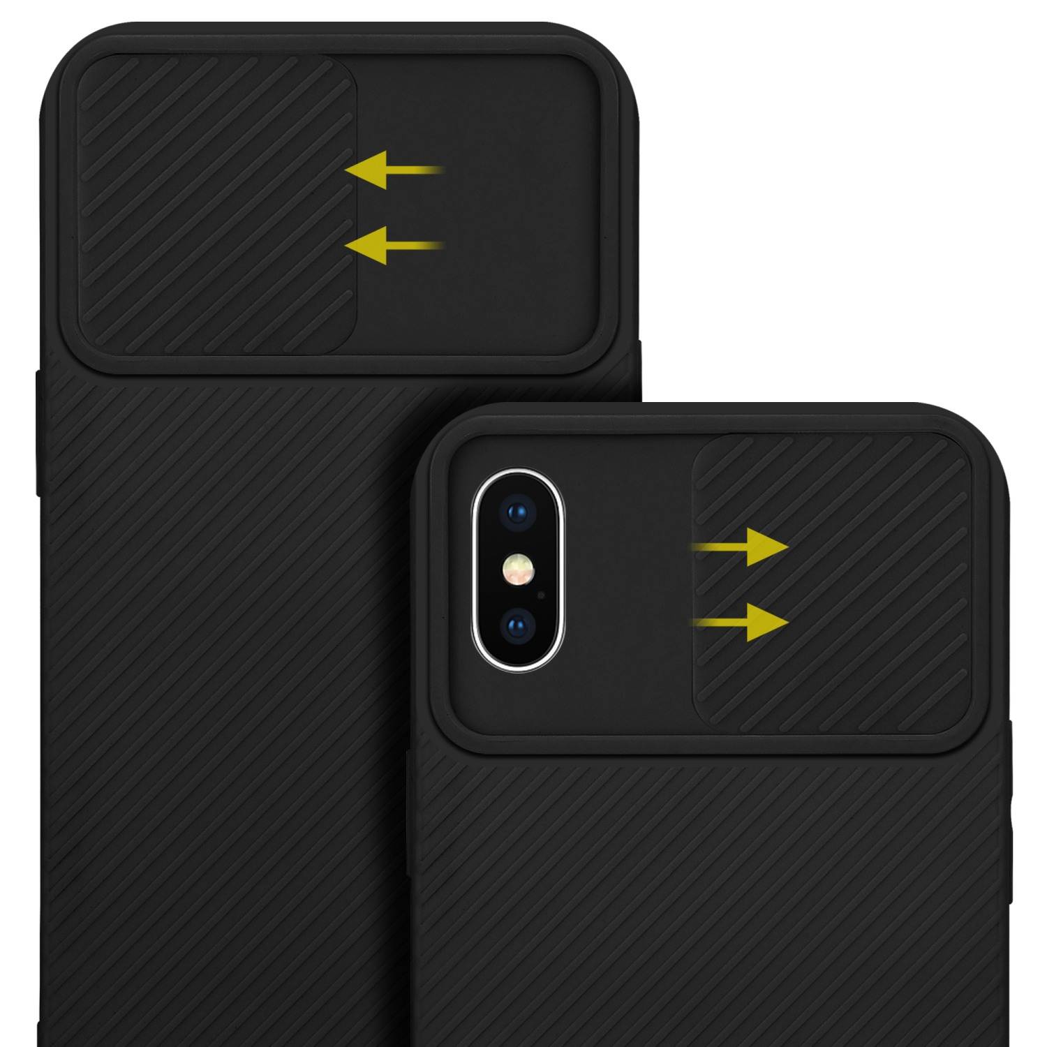 Cadorabo Hülle für Apple iPhone XS MAX Schutz Hülle in Schwarz Handyhülle TPU Etui Case Cover Kameraschutz