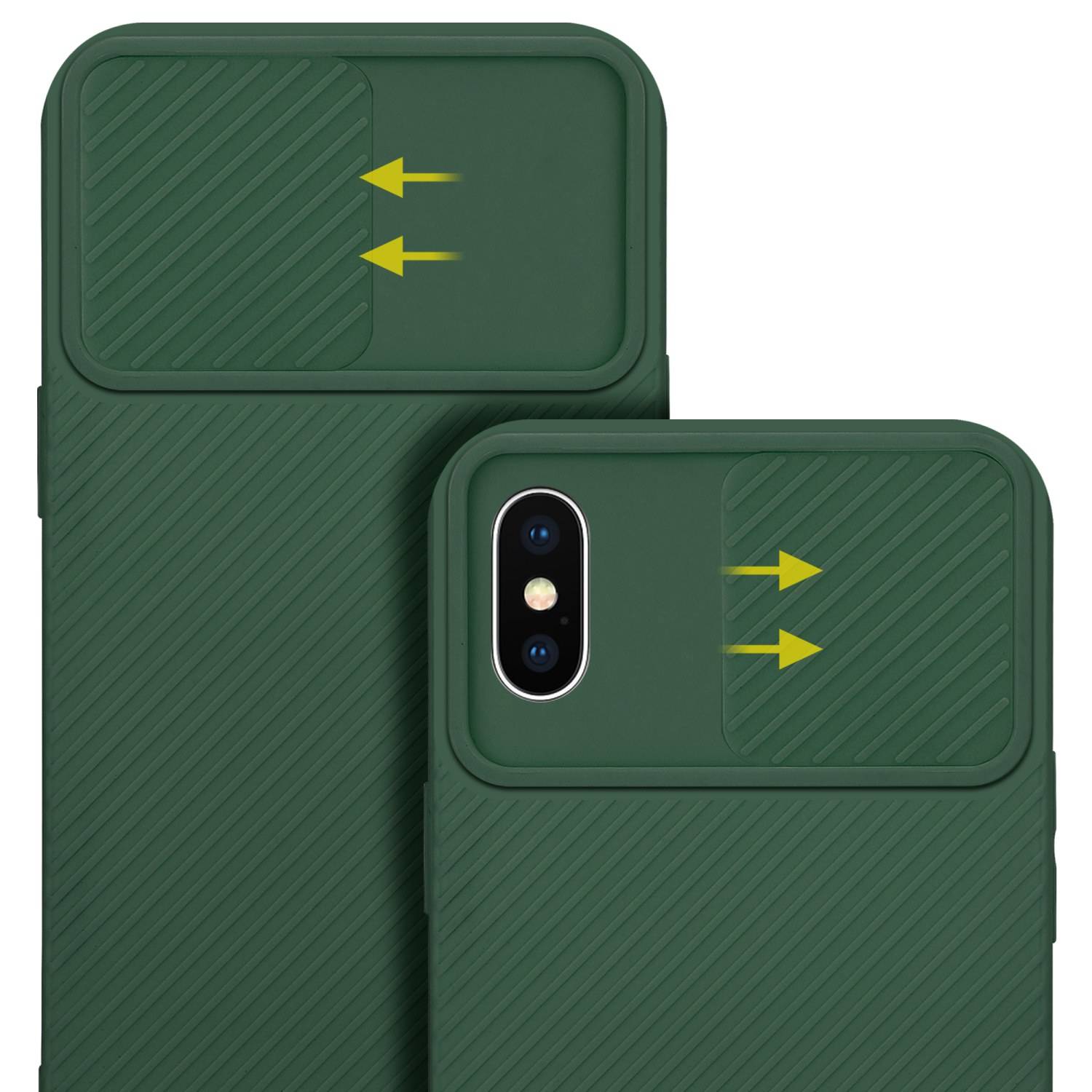 Cadorabo Hülle für Apple iPhone XS MAX Schutz Hülle in Grün Handyhülle TPU Etui Case Cover Kameraschutz