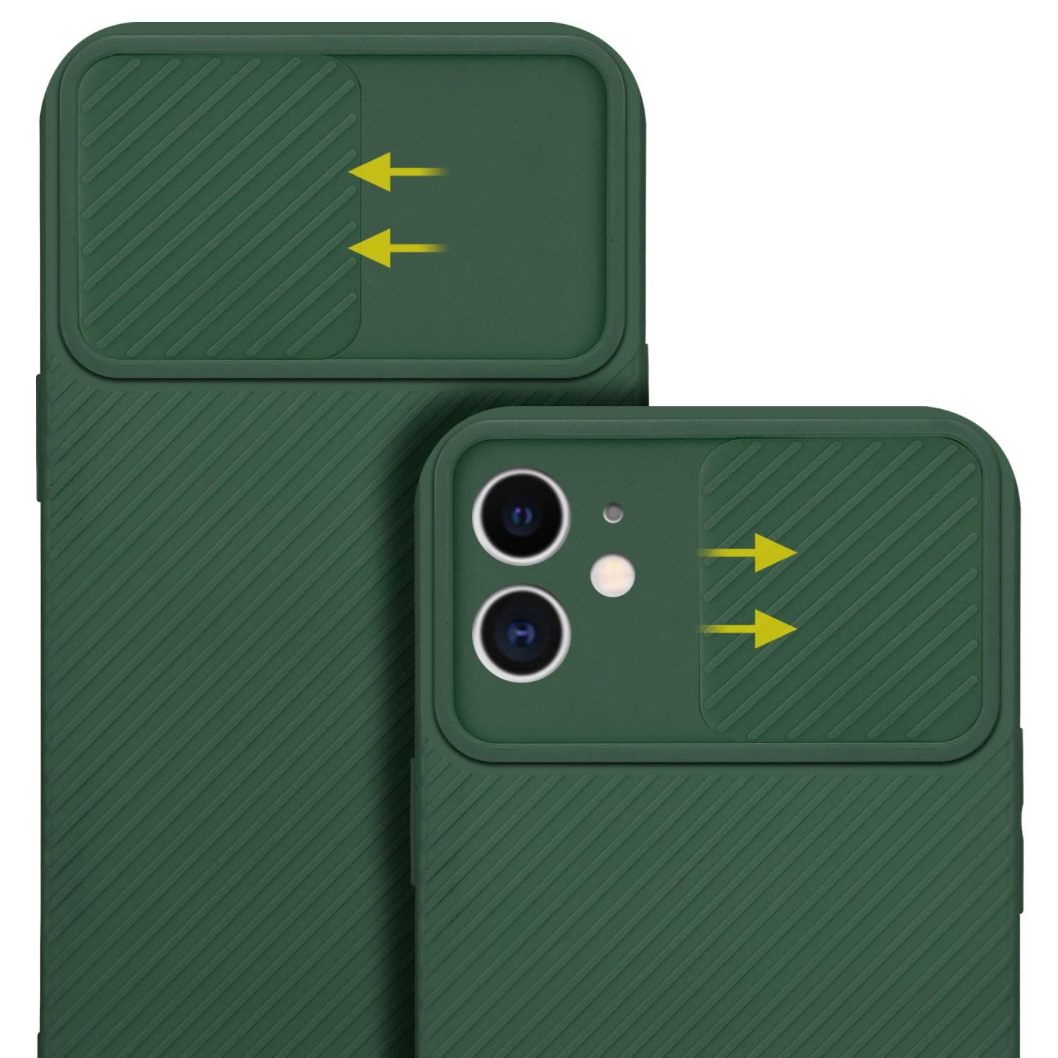 Cadorabo Hülle für Apple iPhone 11 Schutz Hülle in Grün Handyhülle TPU Etui Case Cover Kameraschutz